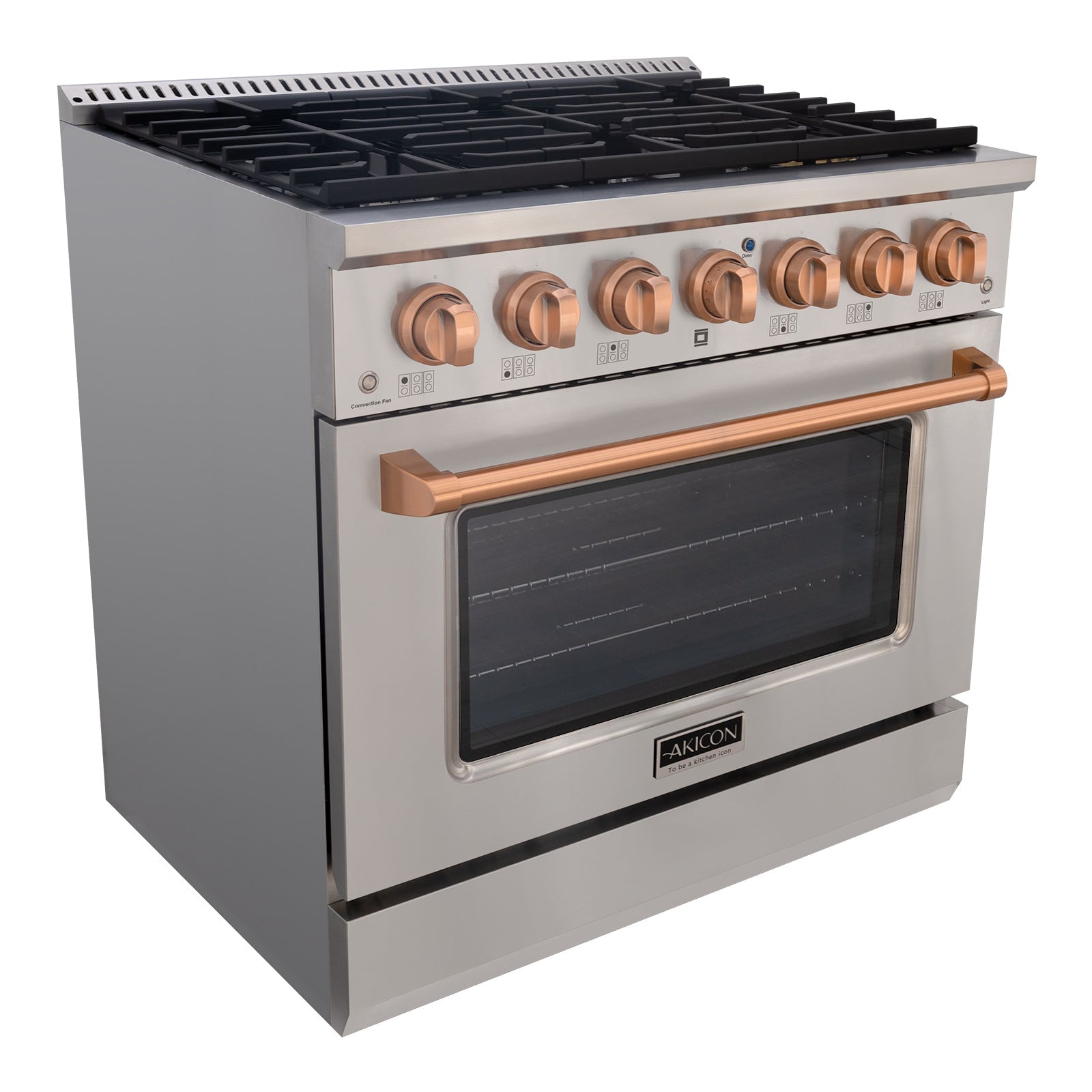 36" Slide-in Freestanding Professional Style Gas Range with 5.2 Cu. Ft. Oven, 6 Burners