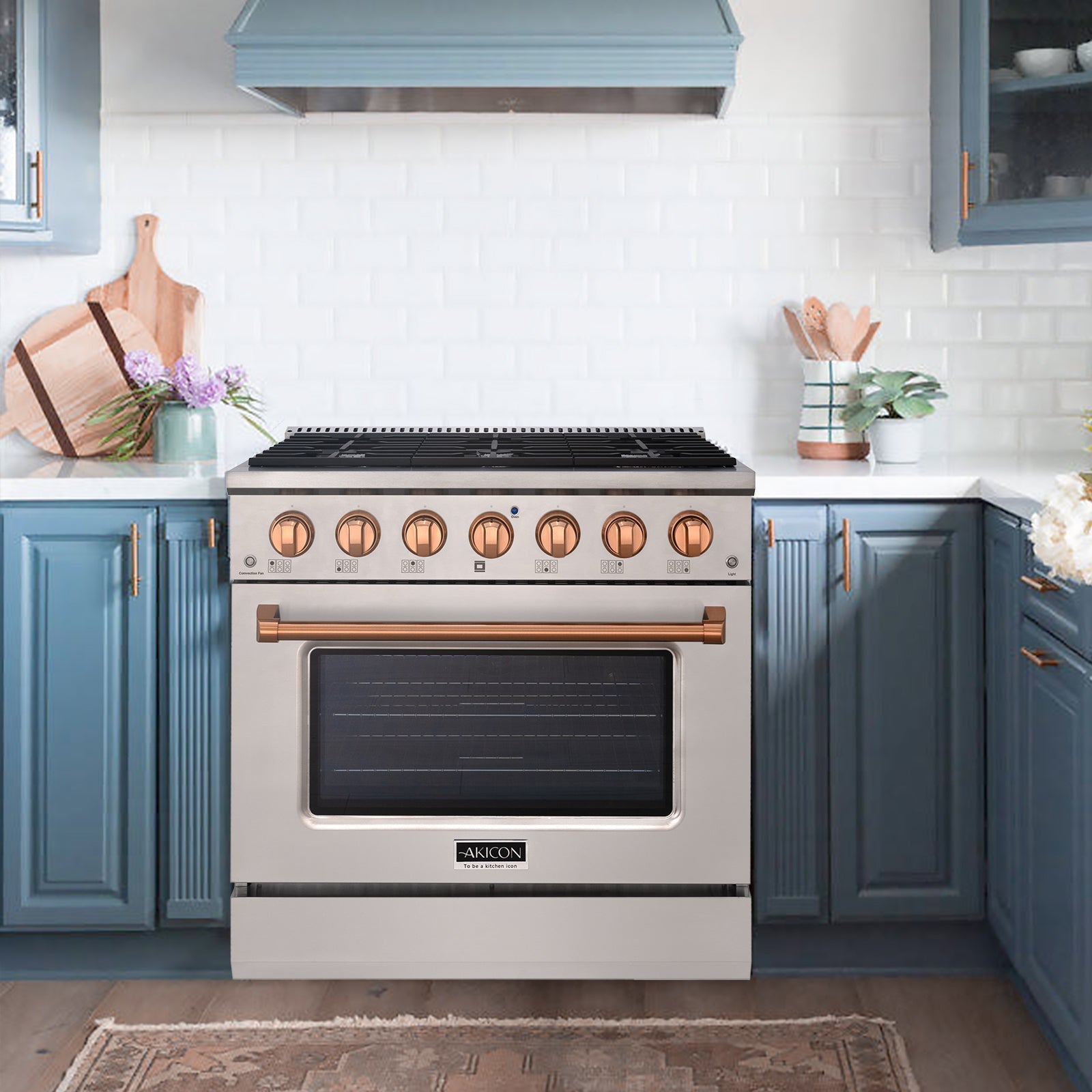 36" Slide-in Freestanding Professional Style Gas Range with 5.2 Cu. Ft. Oven, 6 Burners