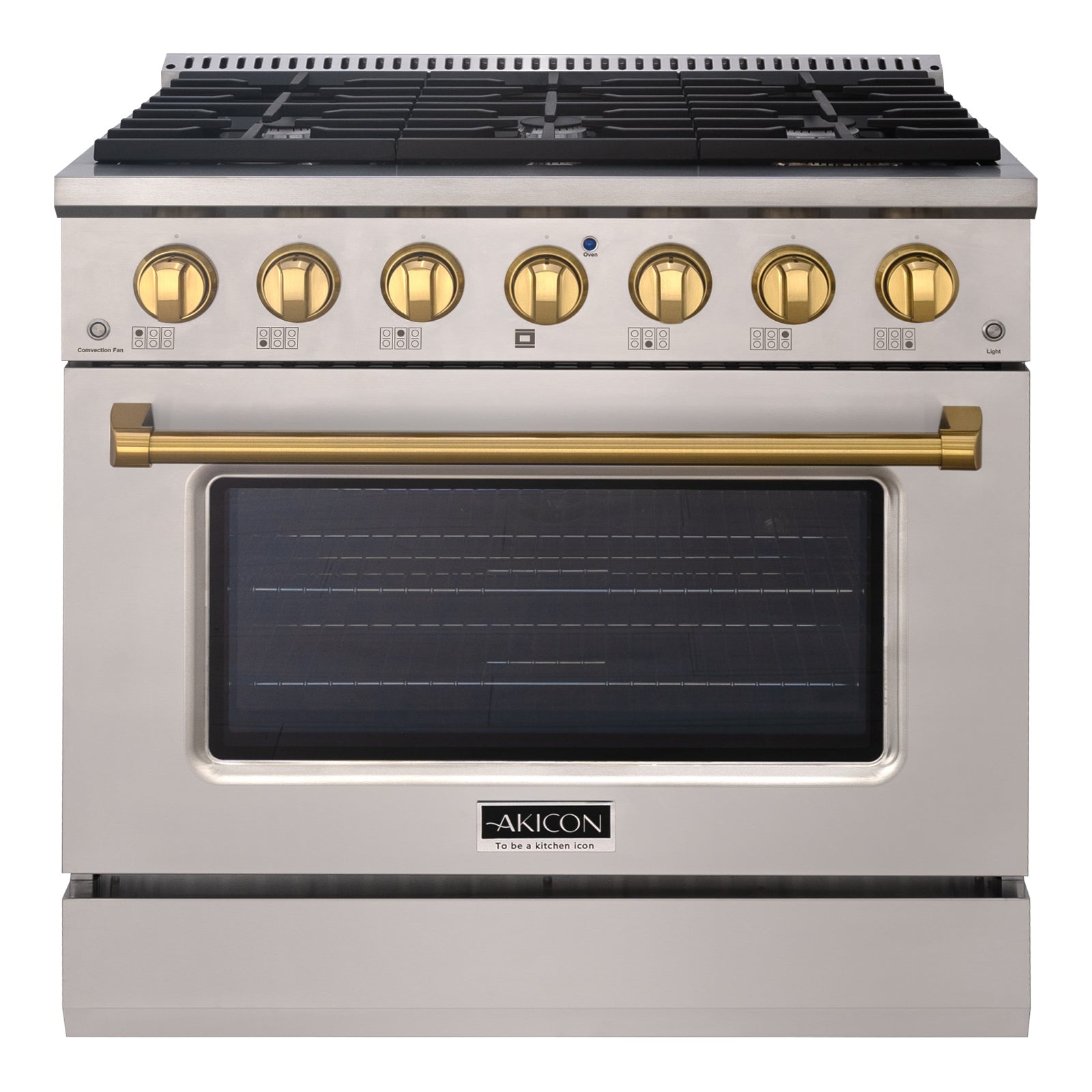 36" Slide-in Freestanding Professional Style Gas Range with 5.2 Cu. Ft. Oven, 6 Burners