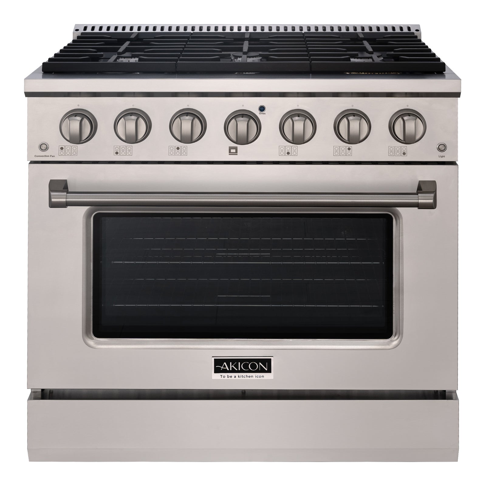 36" Slide-in Freestanding Professional Style Gas Range with 5.2 Cu. Ft. Oven, 6 Burners