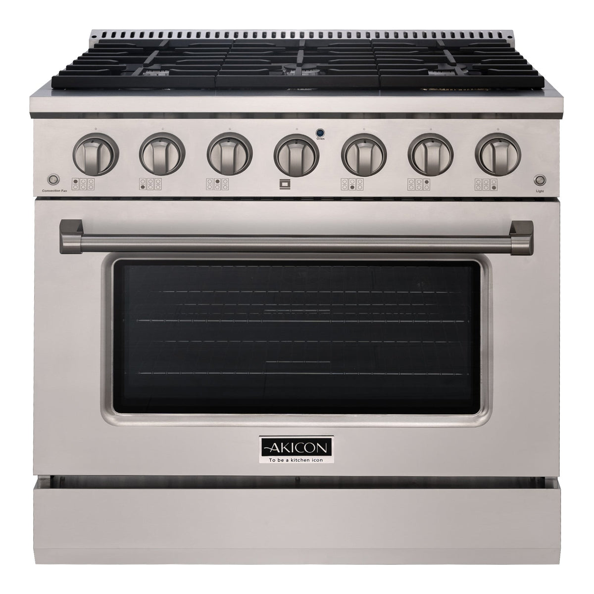 36" Slide-in Freestanding Professional Style Gas Range with 5.2 Cu. Ft. Oven, 6 Burners