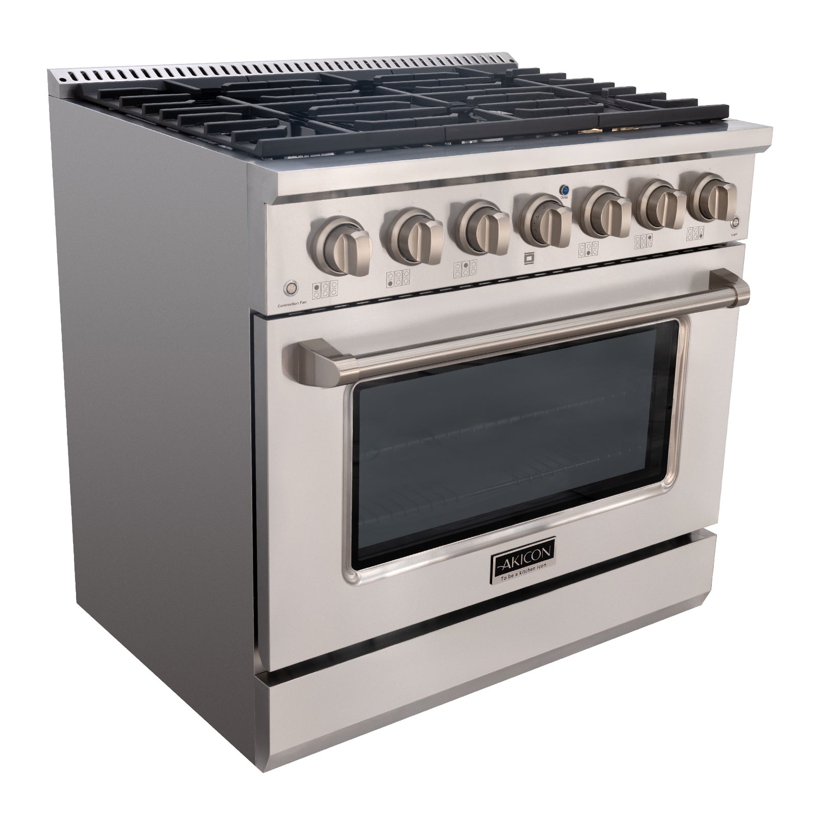 36" Slide-in Freestanding Professional Style Gas Range with 5.2 Cu. Ft. Oven, 6 Burners