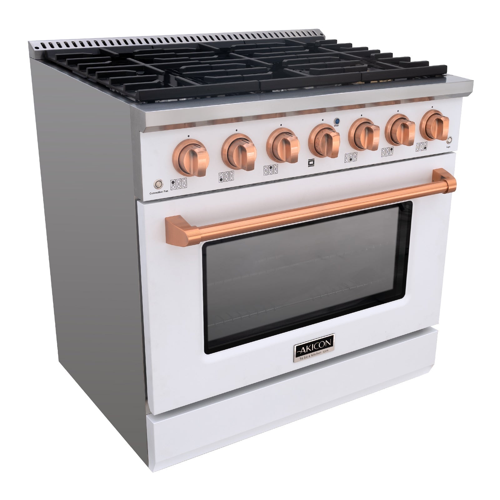 36" Slide-in Freestanding Professional Style Gas Range with 5.2 Cu. Ft. Oven, 6 Burners