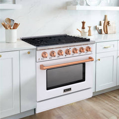 36" Slide-in Freestanding Professional Style Gas Range with 5.2 Cu. Ft. Oven, 6 Burners