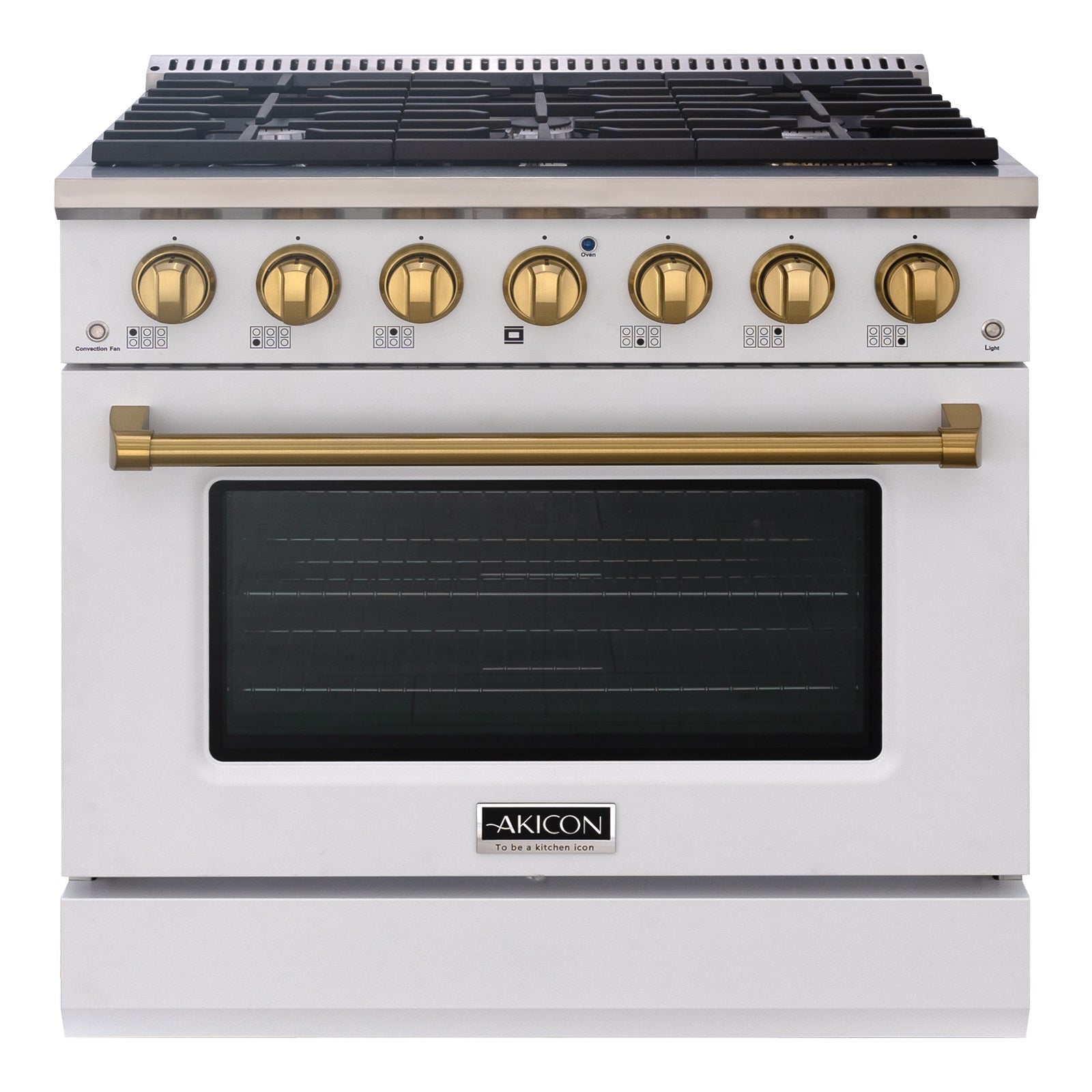 36" Slide-in Freestanding Professional Style Gas Range with 5.2 Cu. Ft. Oven, 6 Burners