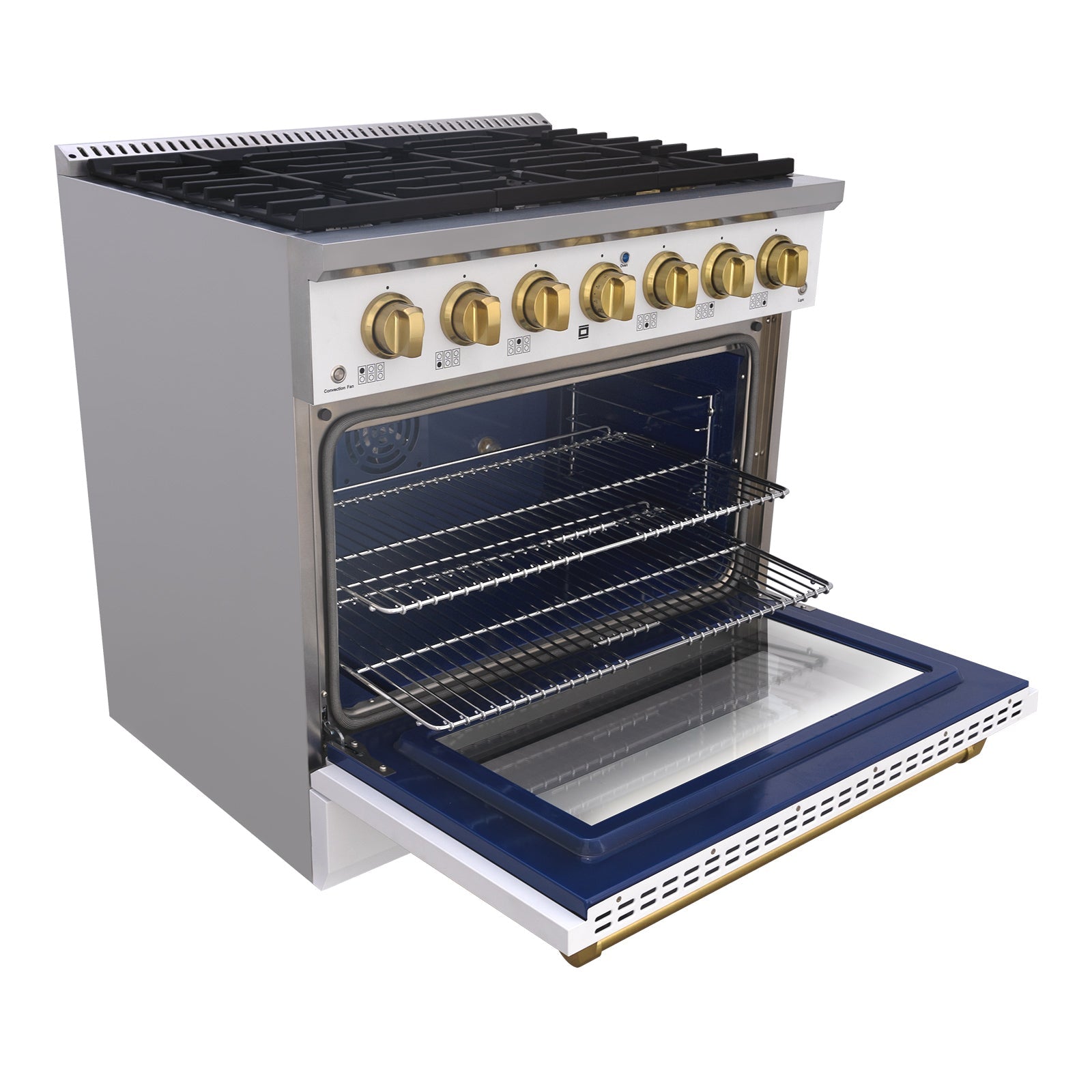 36" Slide-in Freestanding Professional Style Gas Range with 5.2 Cu. Ft. Oven, 6 Burners