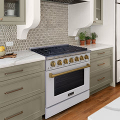 36" Slide-in Freestanding Professional Style Gas Range with 5.2 Cu. Ft. Oven, 6 Burners