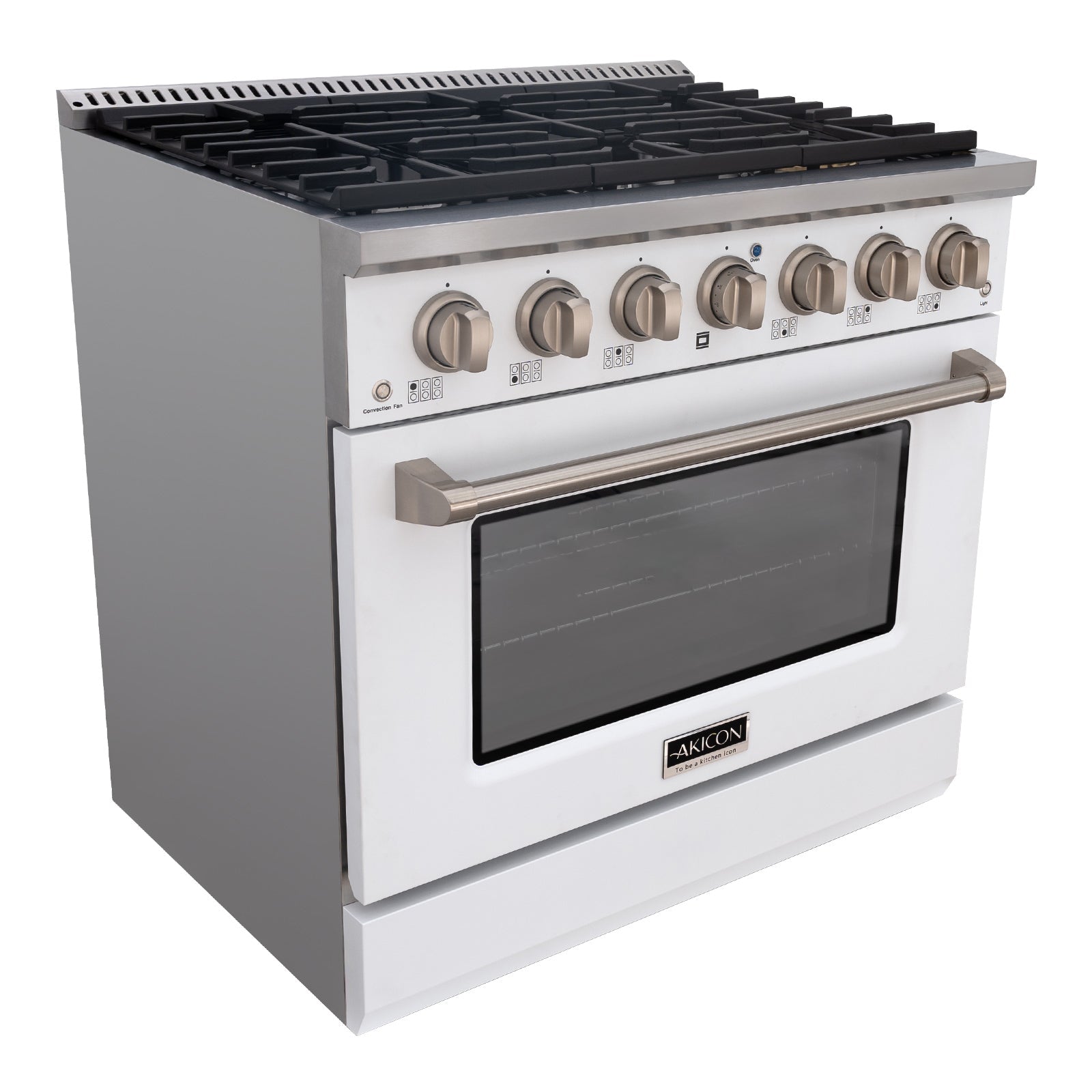 36" Slide-in Freestanding Professional Style Gas Range with 5.2 Cu. Ft. Oven, 6 Burners