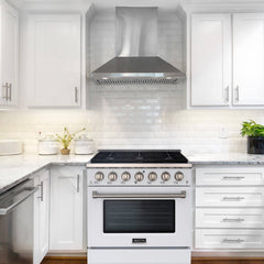 36" Slide-in Freestanding Professional Style Gas Range with 5.2 Cu. Ft. Oven, 6 Burners