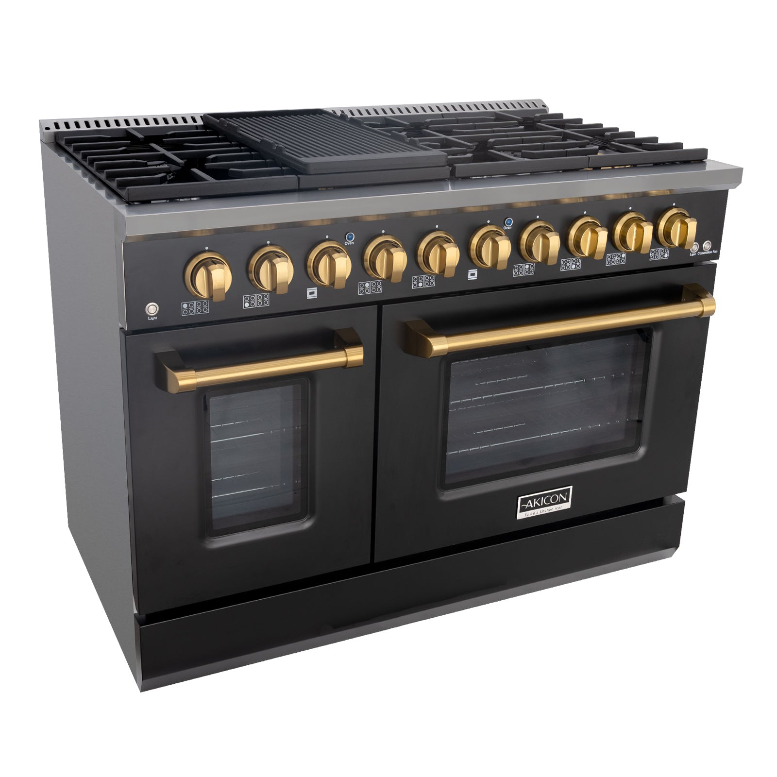 48" Slide-in Freestanding Professional Style Gas Range with 6.7 Cu. Ft. Oven, 8 Burners