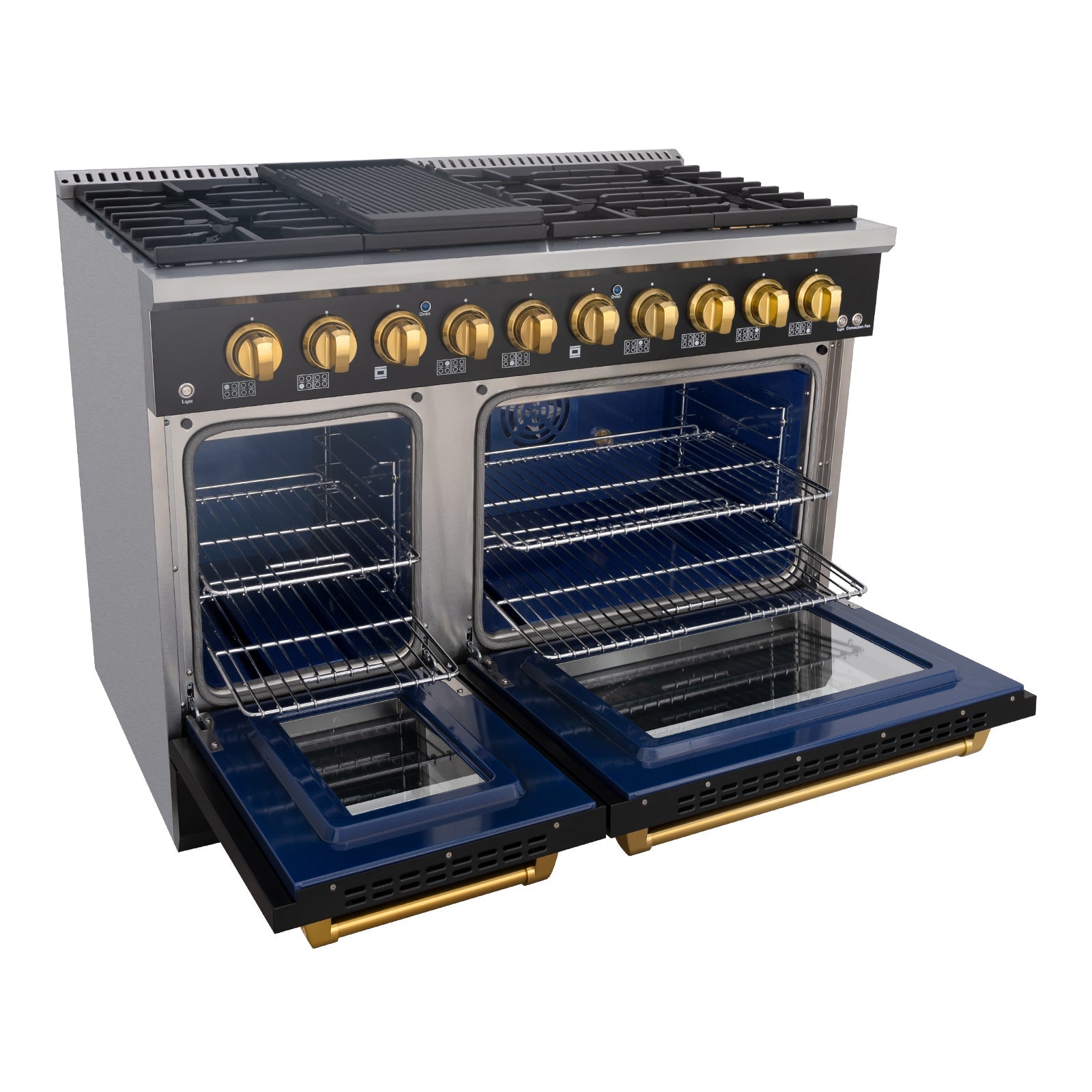 48" Slide-in Freestanding Professional Style Gas Range with 6.7 Cu. Ft. Oven, 8 Burners