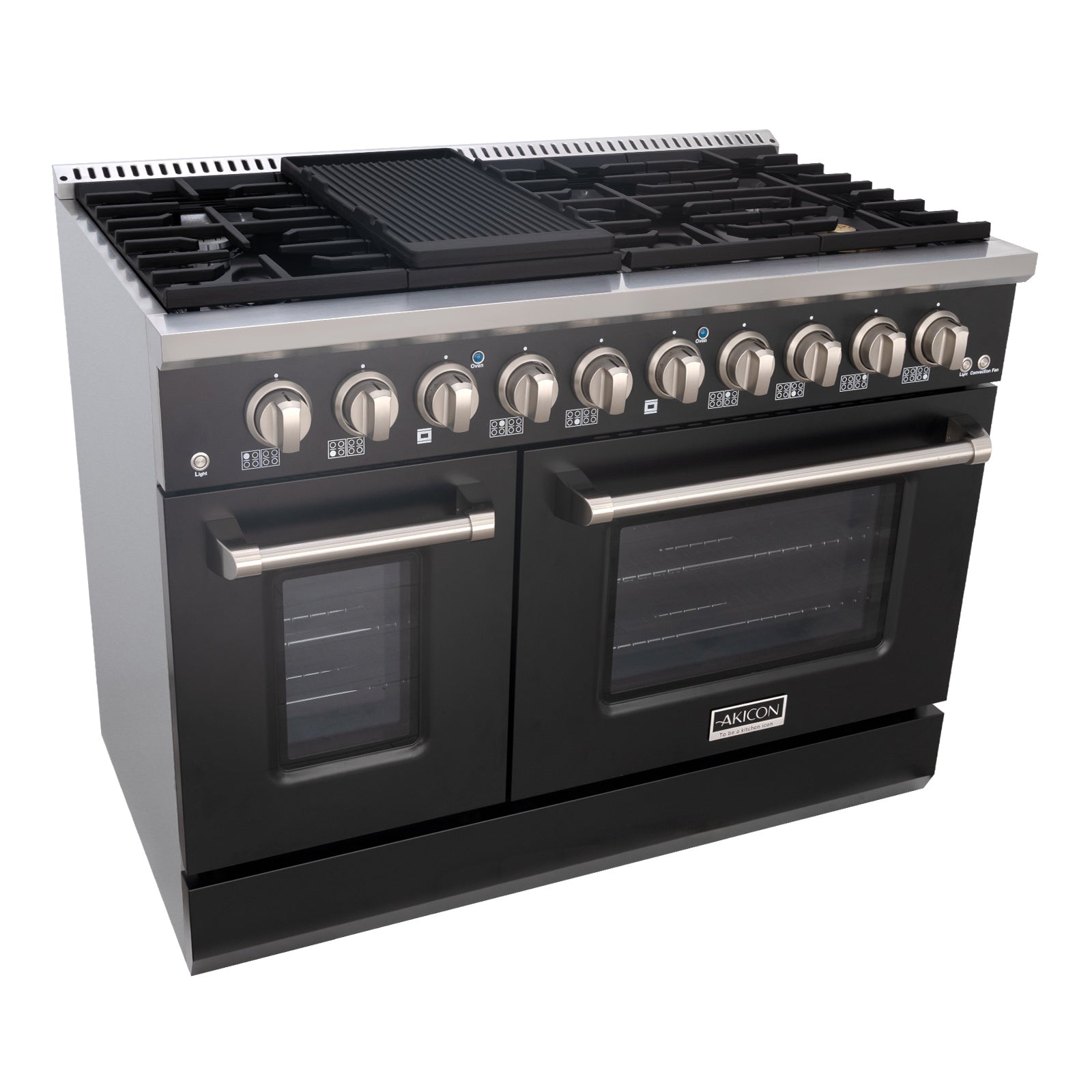 48" Slide-in Freestanding Professional Style Gas Range with 6.7 Cu. Ft. Oven, 8 Burners