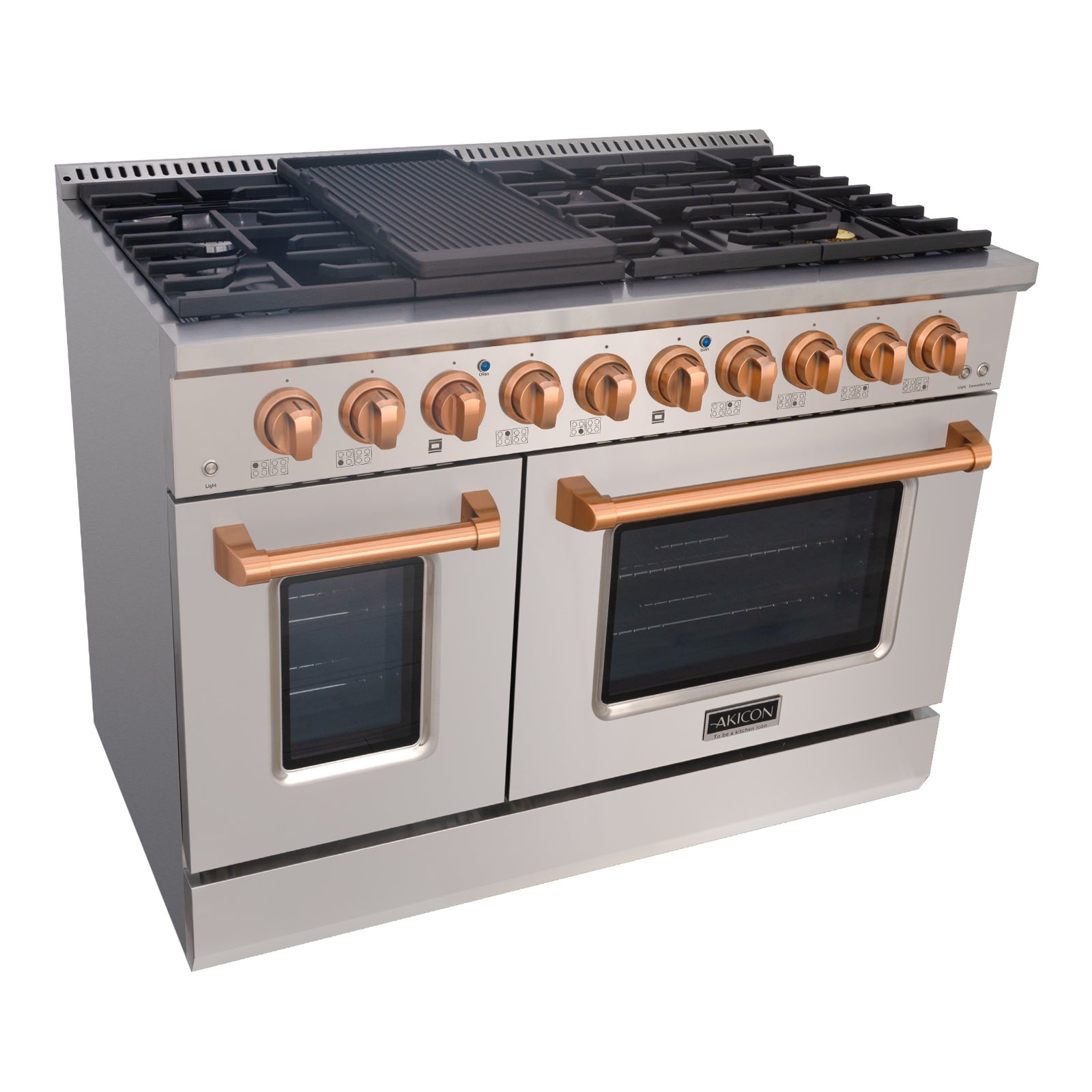 48" Slide-in Freestanding Professional Style Gas Range with 6.7 Cu. Ft. Oven, 8 Burners