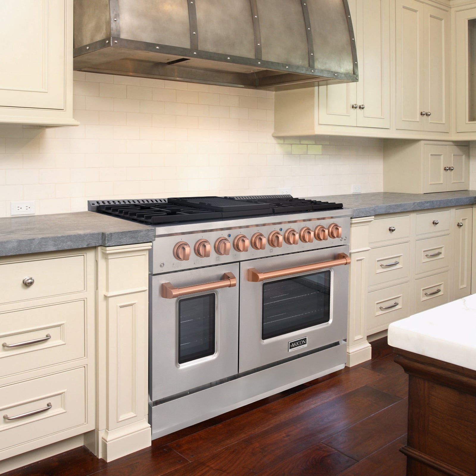 48" Slide-in Freestanding Professional Style Gas Range with 6.7 Cu. Ft. Oven, 8 Burners