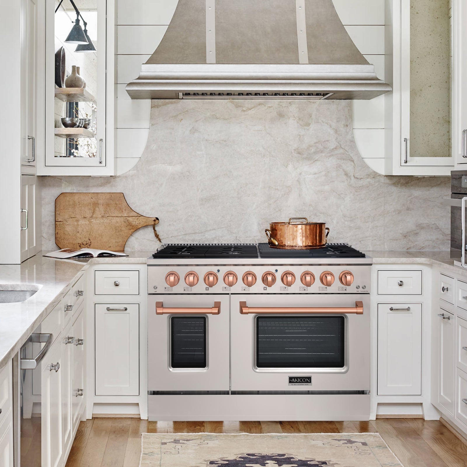 48" Slide-in Freestanding Professional Style Gas Range with 6.7 Cu. Ft. Oven, 8 Burners