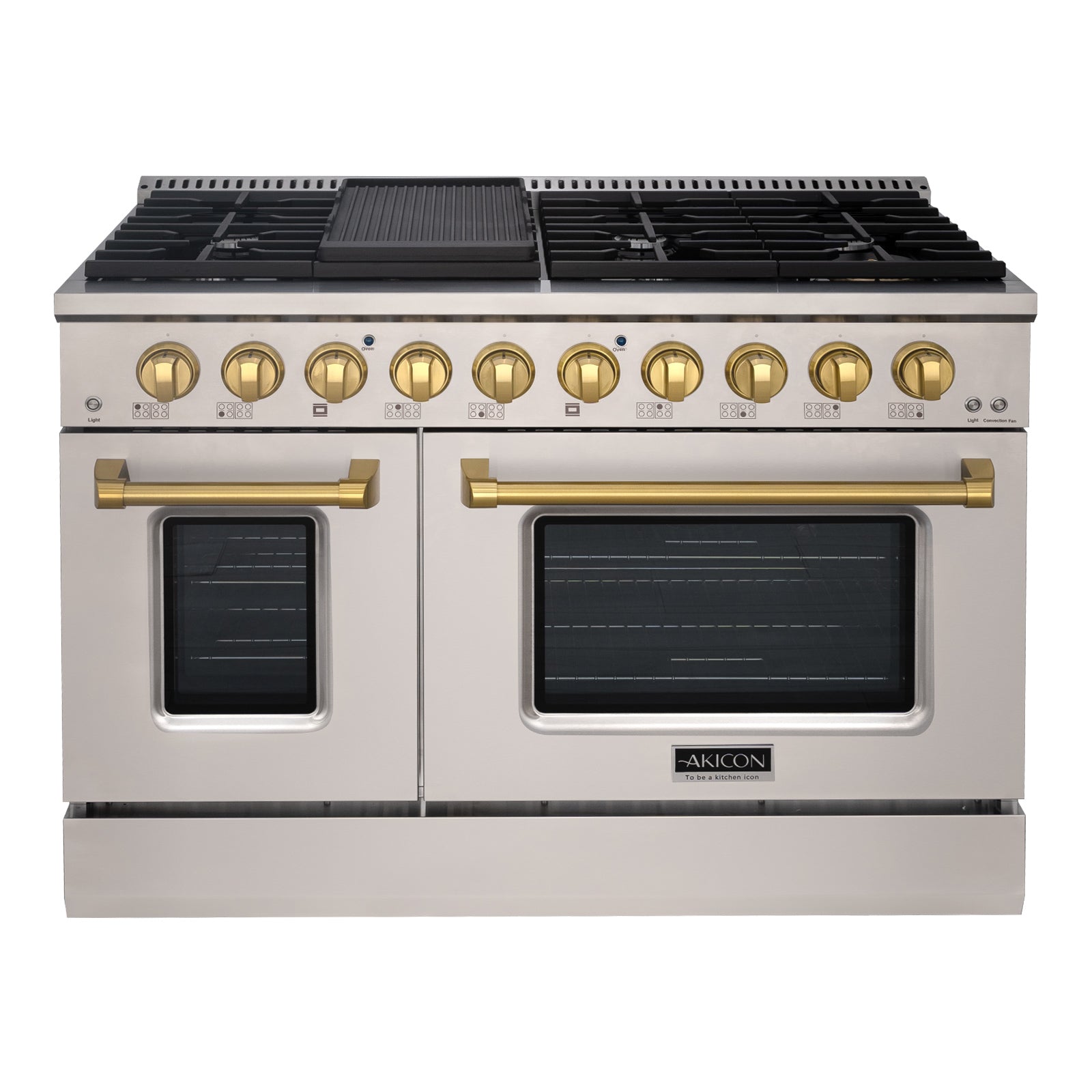 48" Slide-in Freestanding Professional Style Gas Range with 6.7 Cu. Ft. Oven, 8 Burners