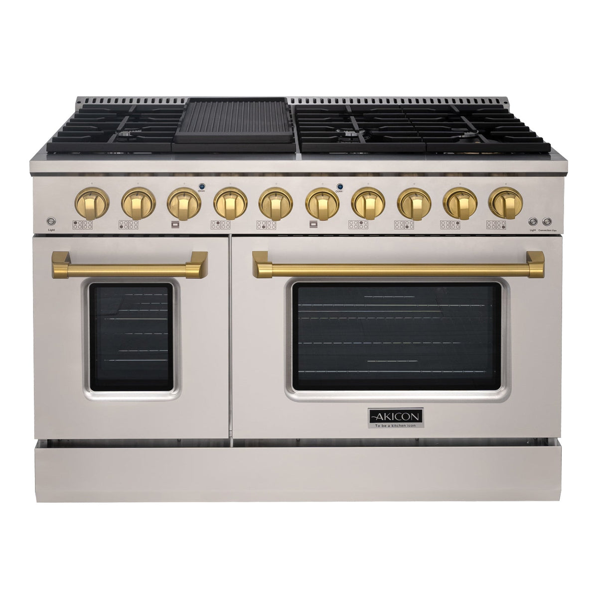 48" Slide-in Freestanding Professional Style Gas Range with 6.7 Cu. Ft. Oven, 8 Burners