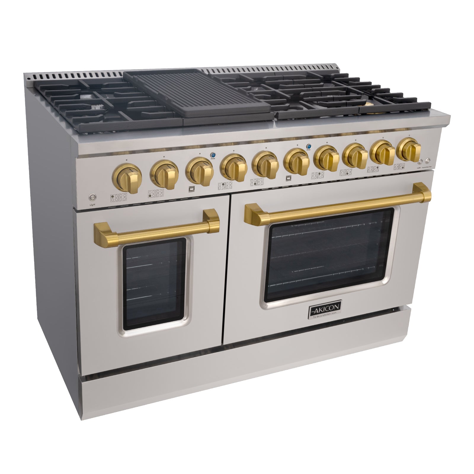 48" Slide-in Freestanding Professional Style Gas Range with 6.7 Cu. Ft. Oven, 8 Burners