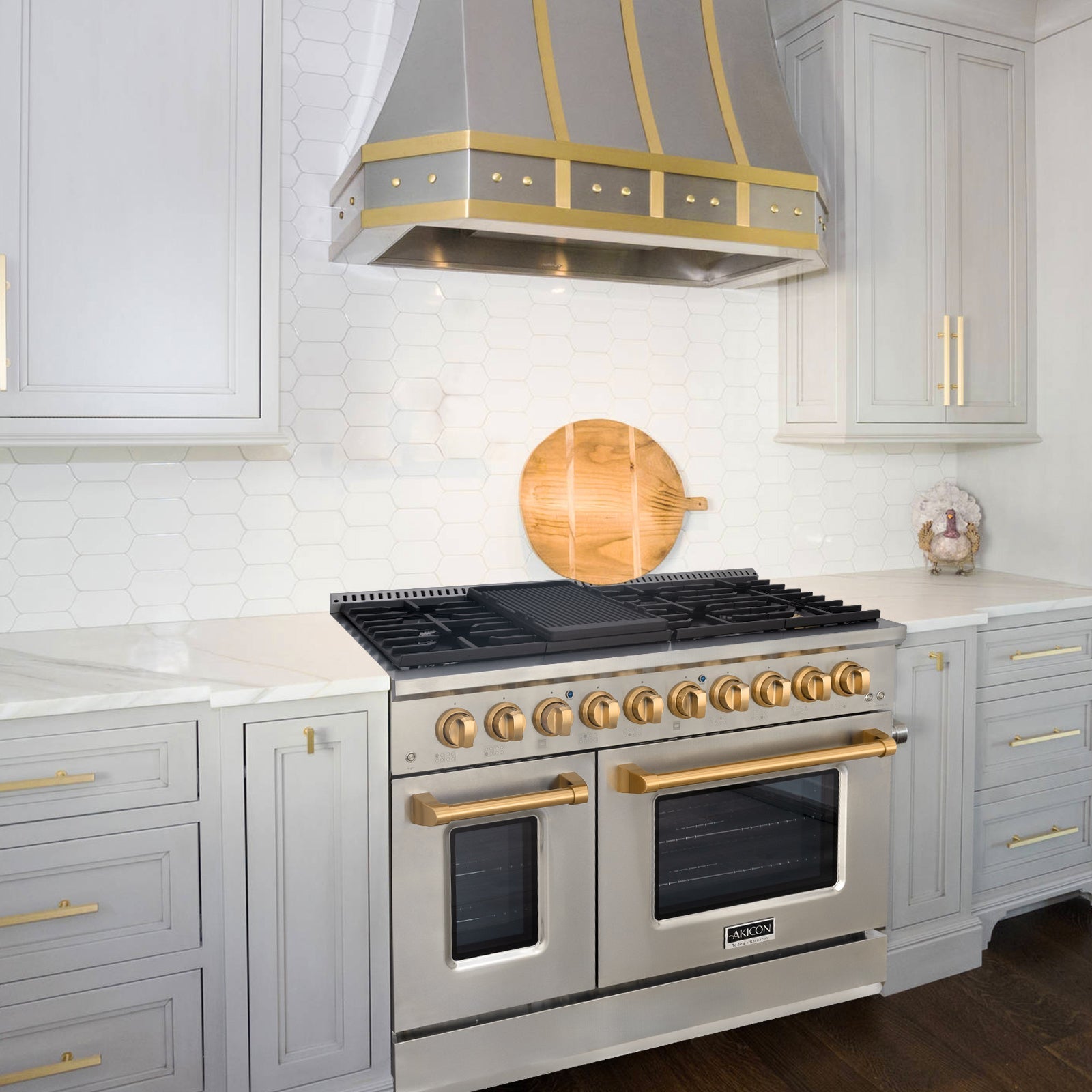 48" Slide-in Freestanding Professional Style Gas Range with 6.7 Cu. Ft. Oven, 8 Burners