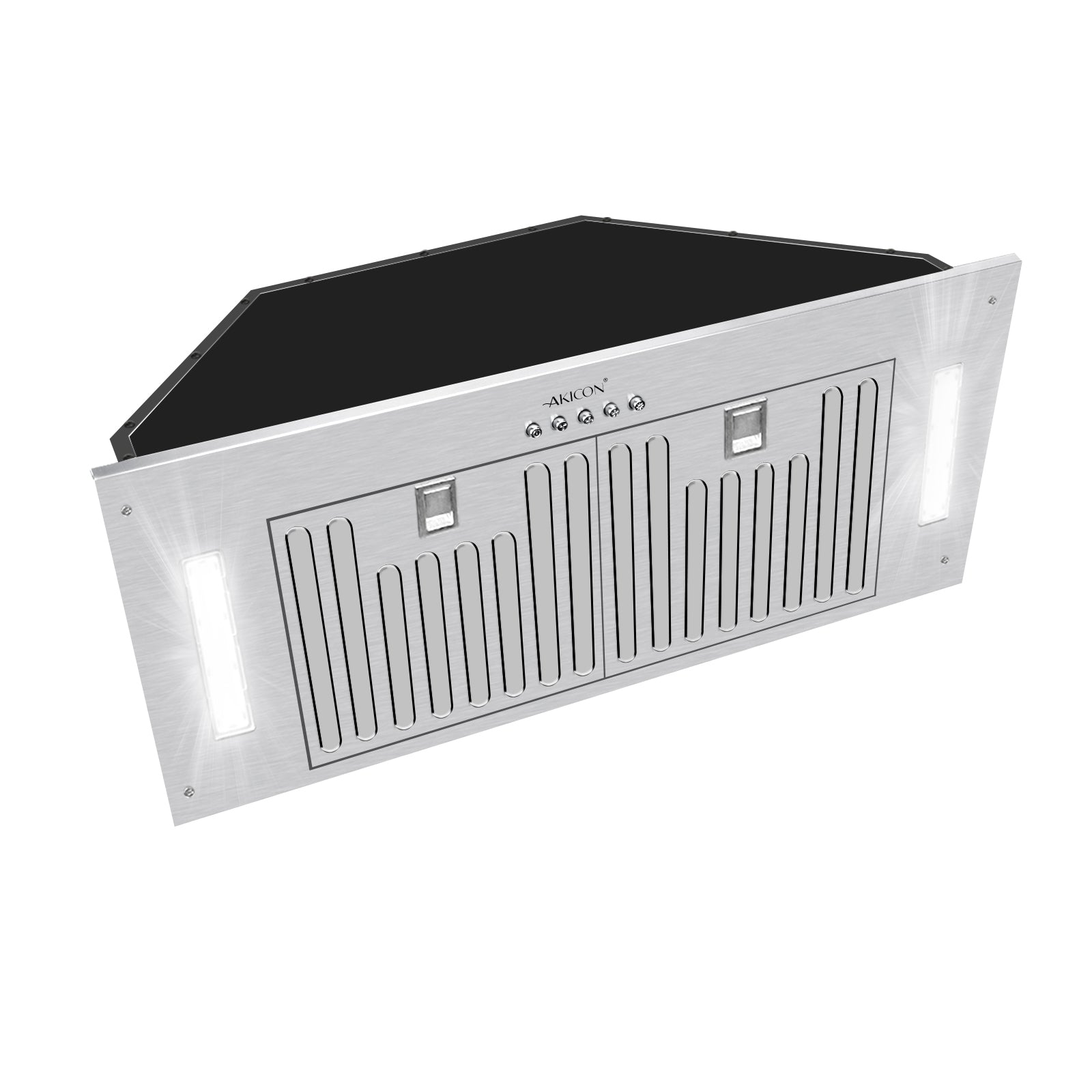30" Range Hood Insert, 600 CFM Built-in Stainless Steel Kitchen Hood with LED Lights