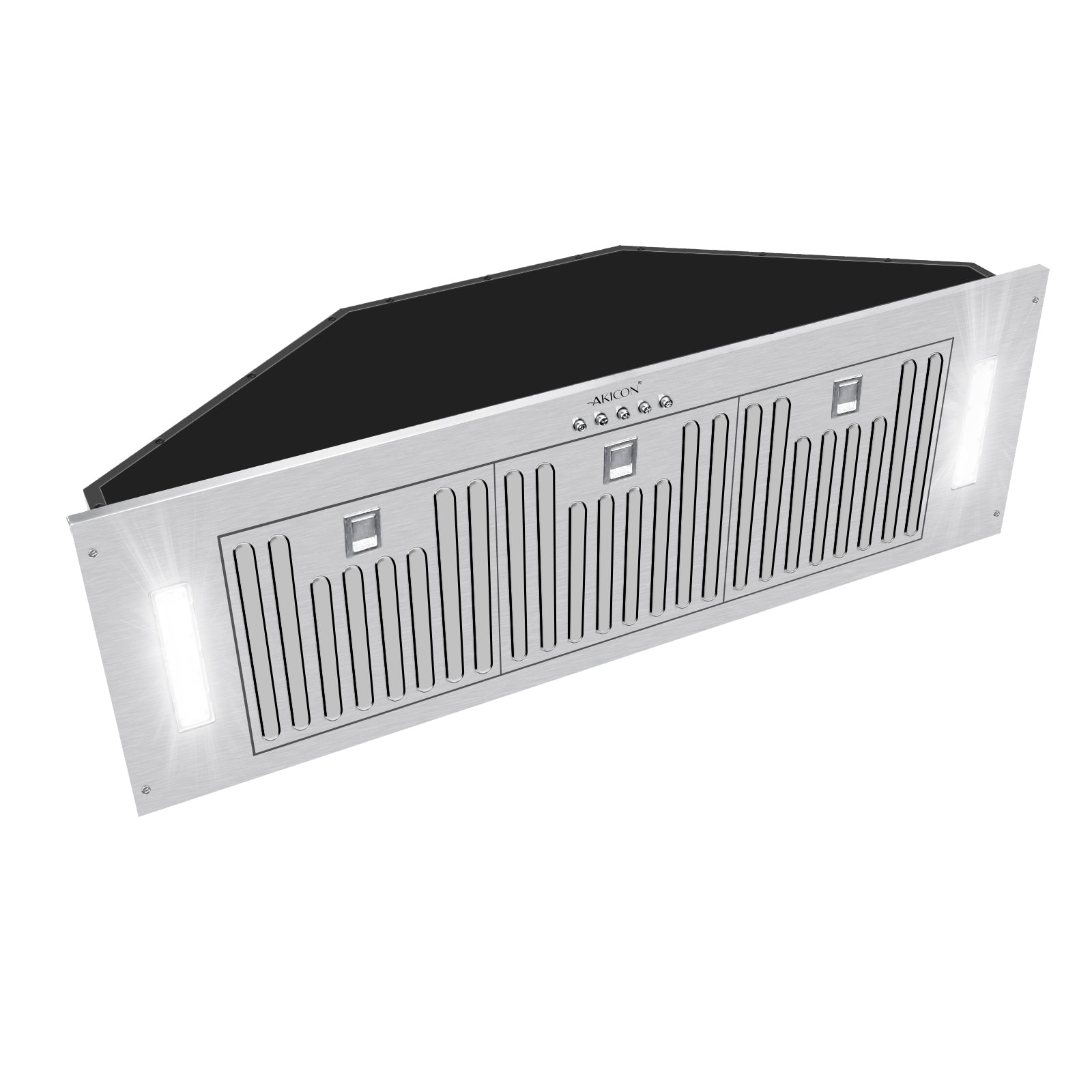 36" Range Hood Insert, 600 CFM Built-in Stainless Steel Kitchen Hood with LED Lights