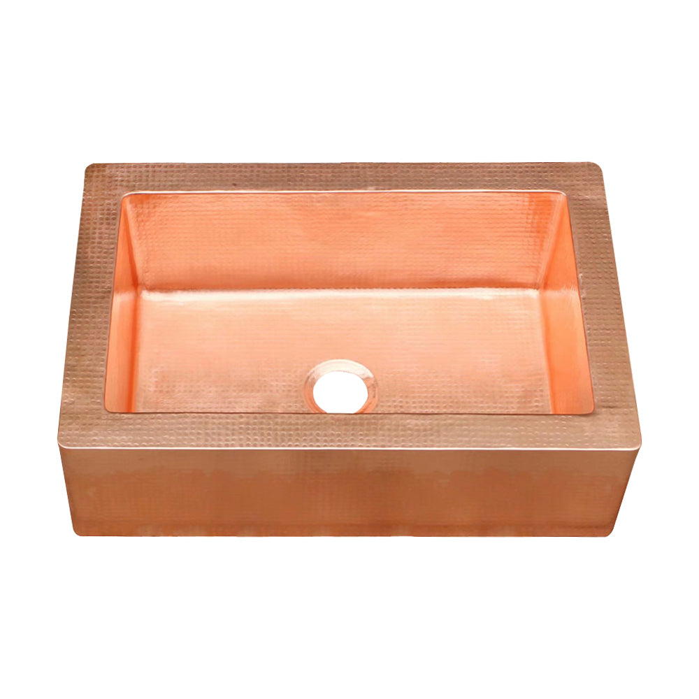 Akicon Single Bowl Farmhouse Apron Copper Kitchen Sink - AKS501-C