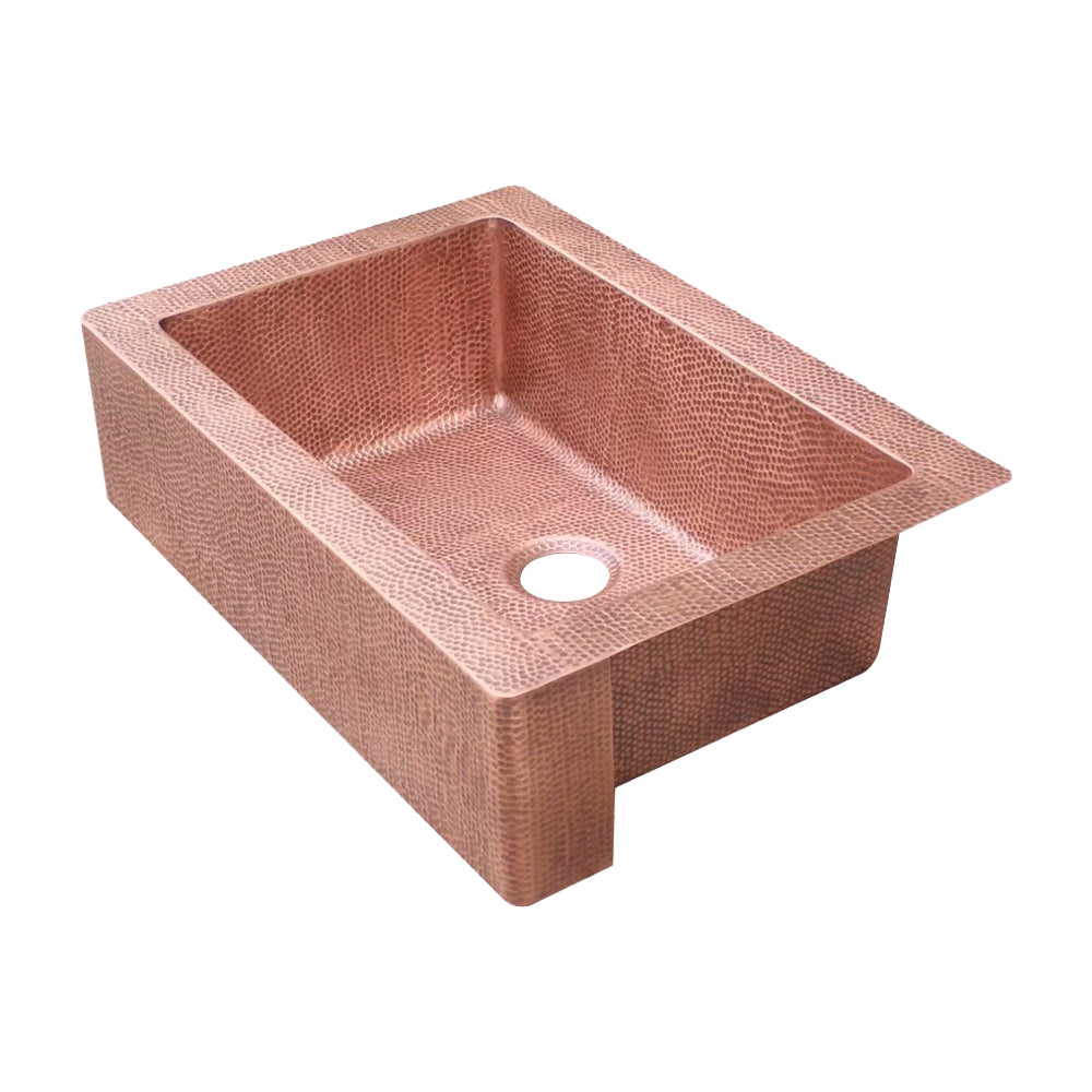 Akicon Single Bowl Farmhouse Apron Copper Kitchen Sink - AKS501-C