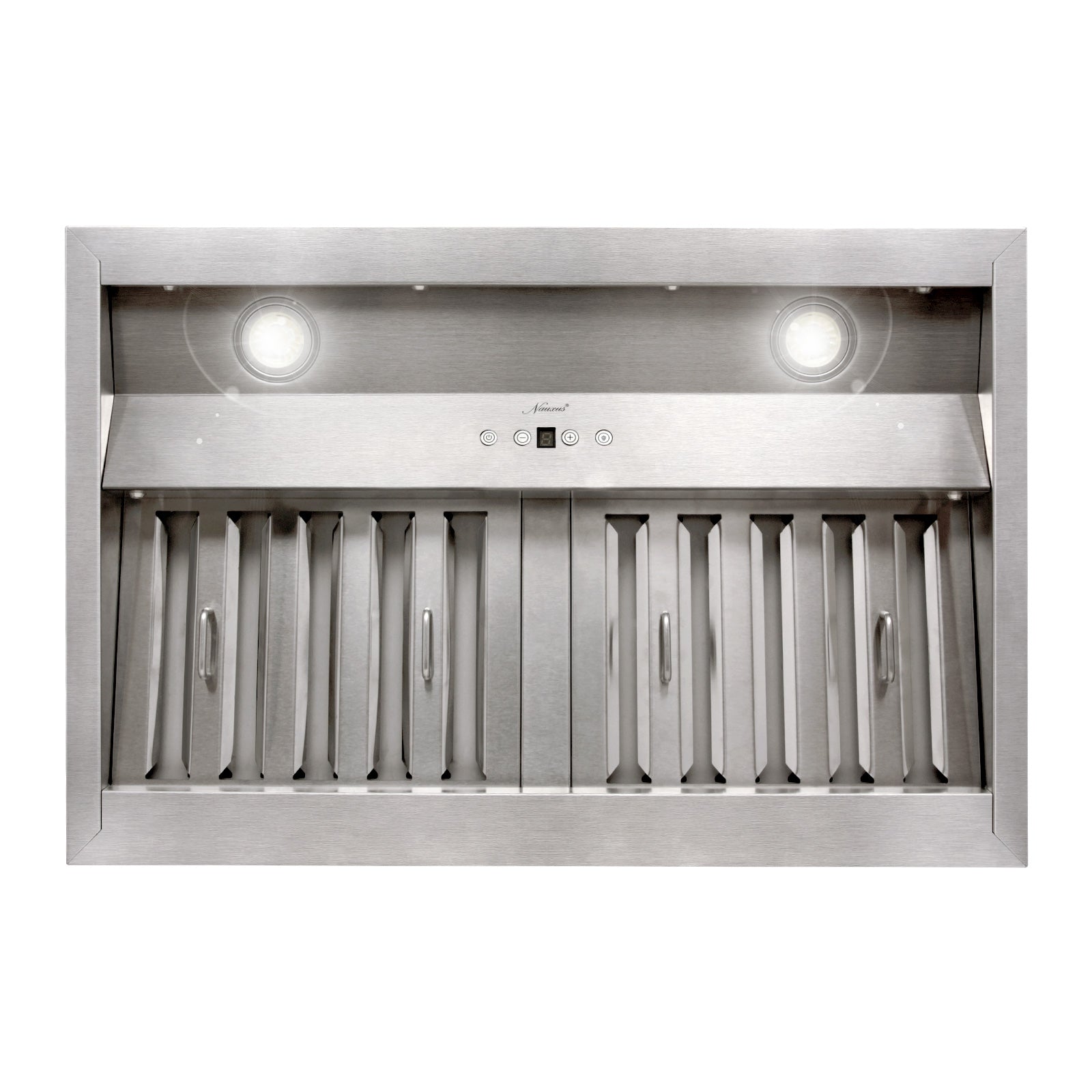 30" Range Hood Insert, Stainless Steel Kitchen Vent Hood with Dimmable LED Lights, 600CFM