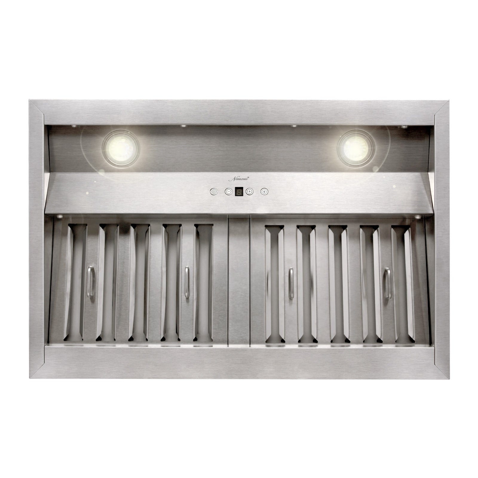 30" Range Hood Insert, Stainless Steel Kitchen Vent Hood with Dimmable LED Lights, 600CFM