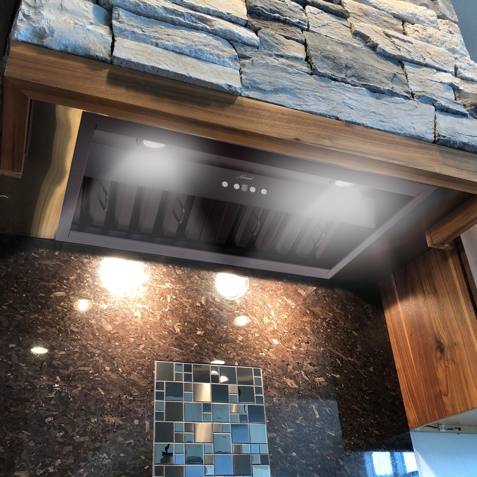 30" Range Hood Insert, Stainless Steel Kitchen Vent Hood with Dimmable LED Lights, 600CFM