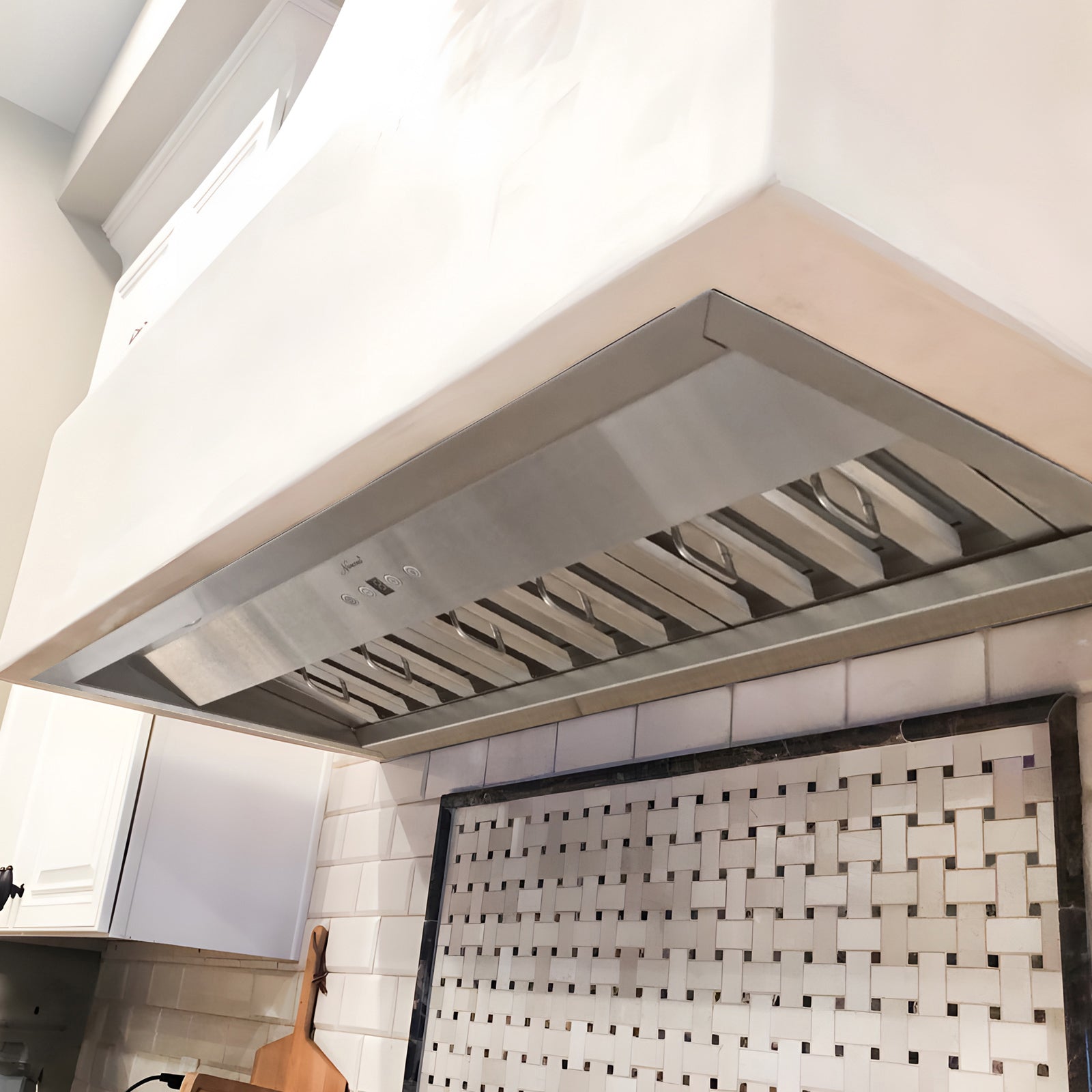 36" Range Hood Insert, Stainless Steel Kitchen Vent Hood with Dimmable LED Lights, 600CFM