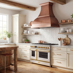 Akicon Custom Handmade Copper Range Hood for Farmhouse Style Kitchens