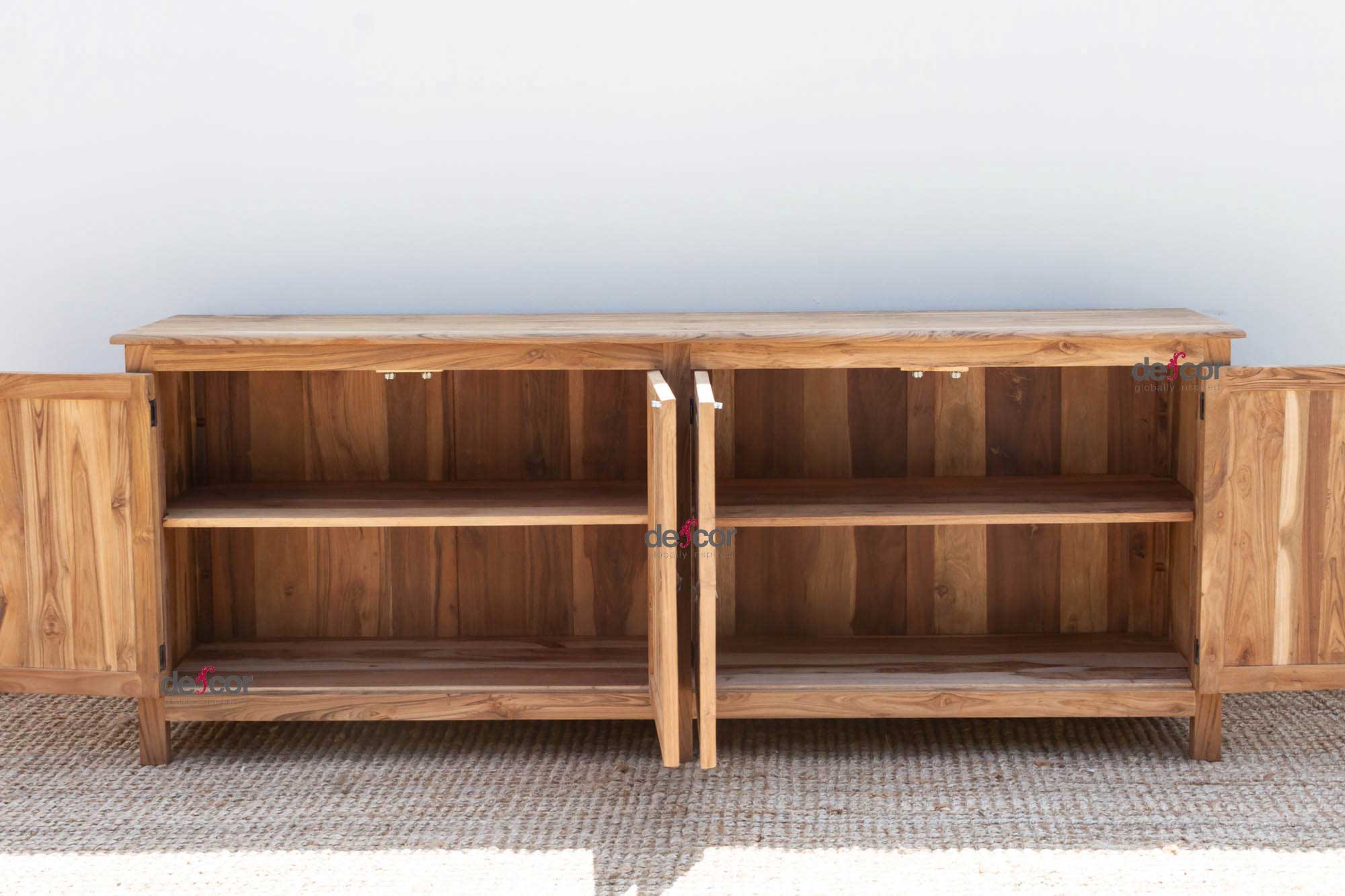 84" Long Damascus Mother Of Pearl Inlay Sideboard