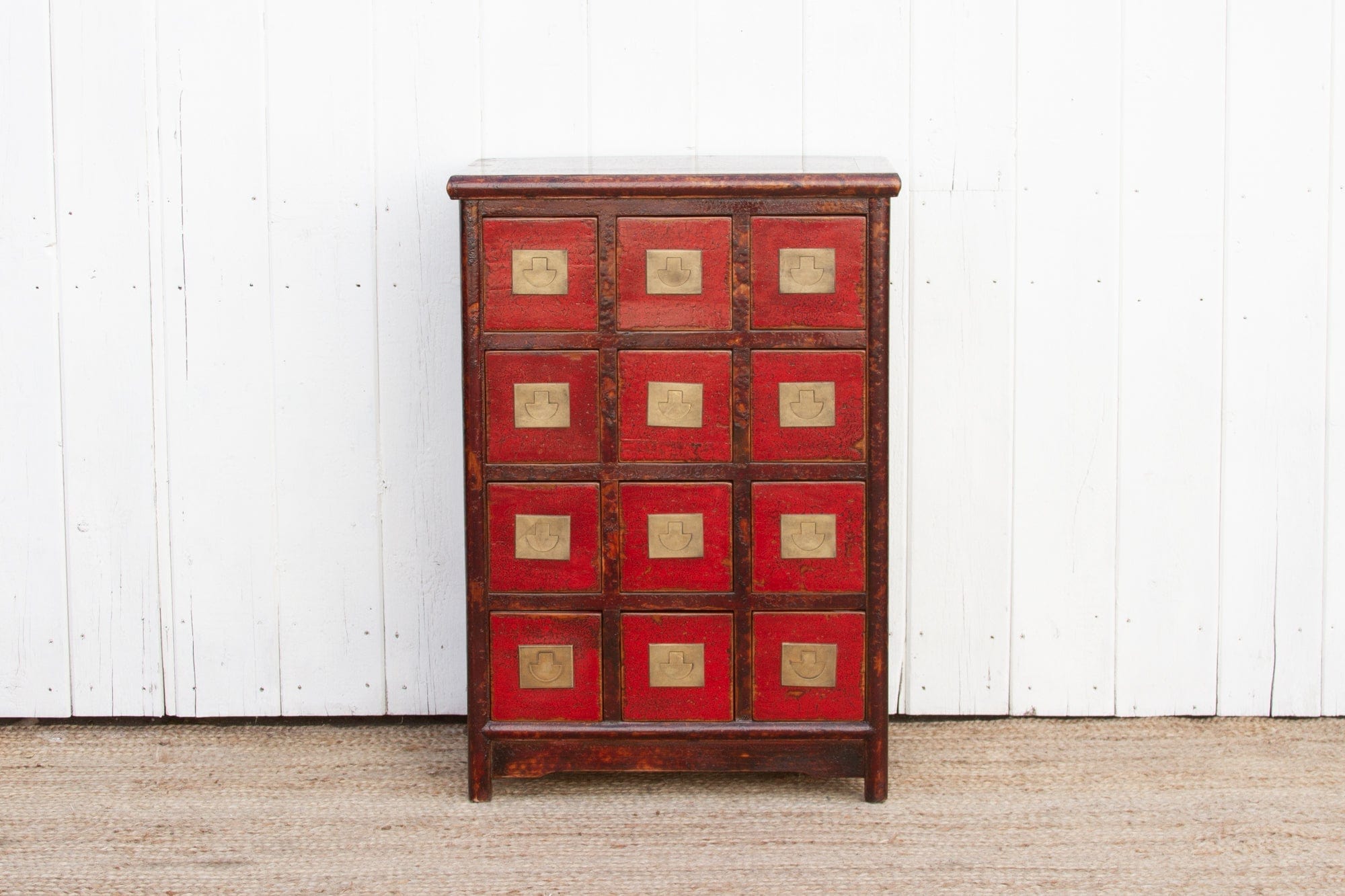 12-Drawer Asian Campaign Dresser