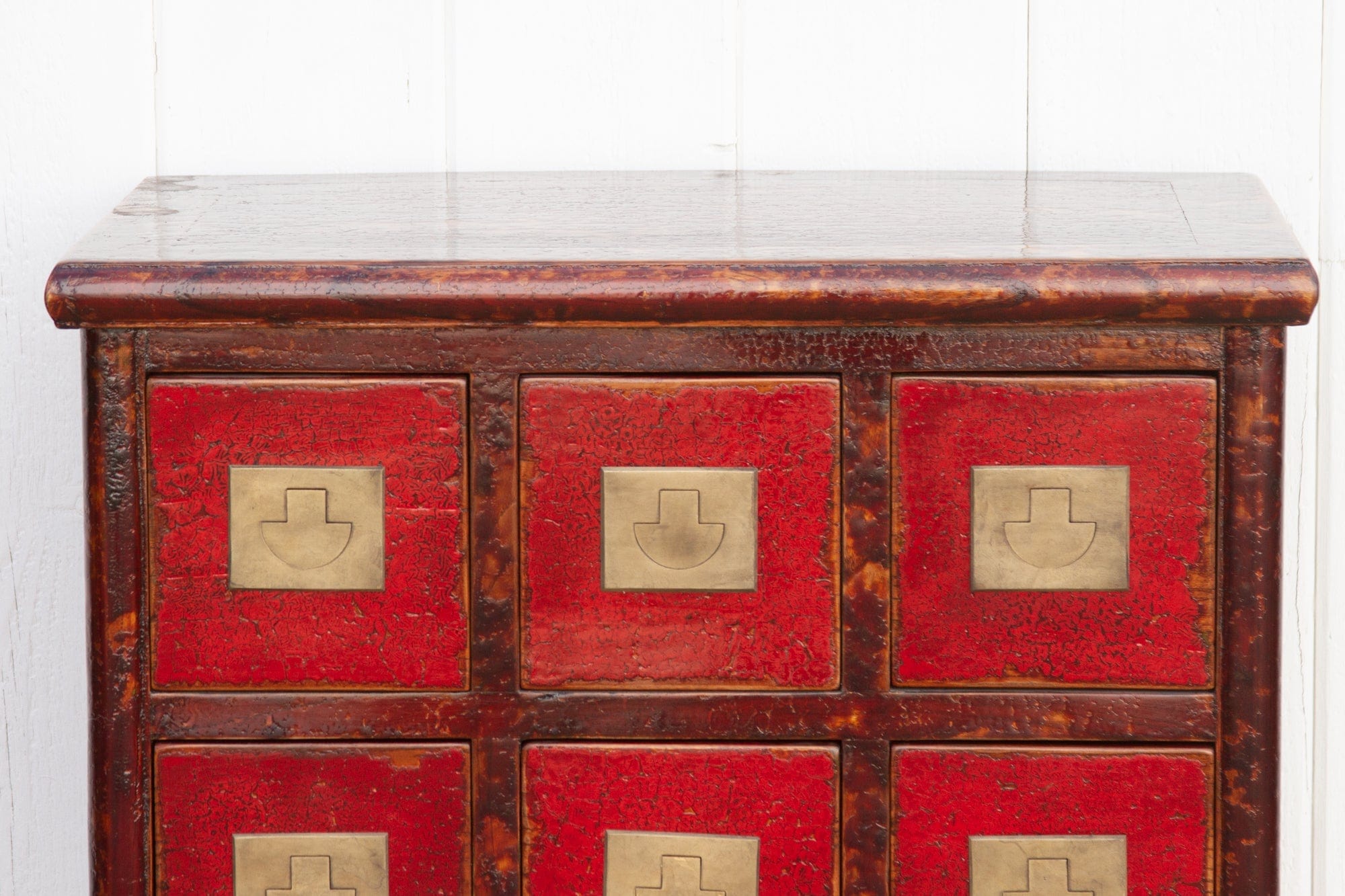 12-Drawer Asian Campaign Dresser