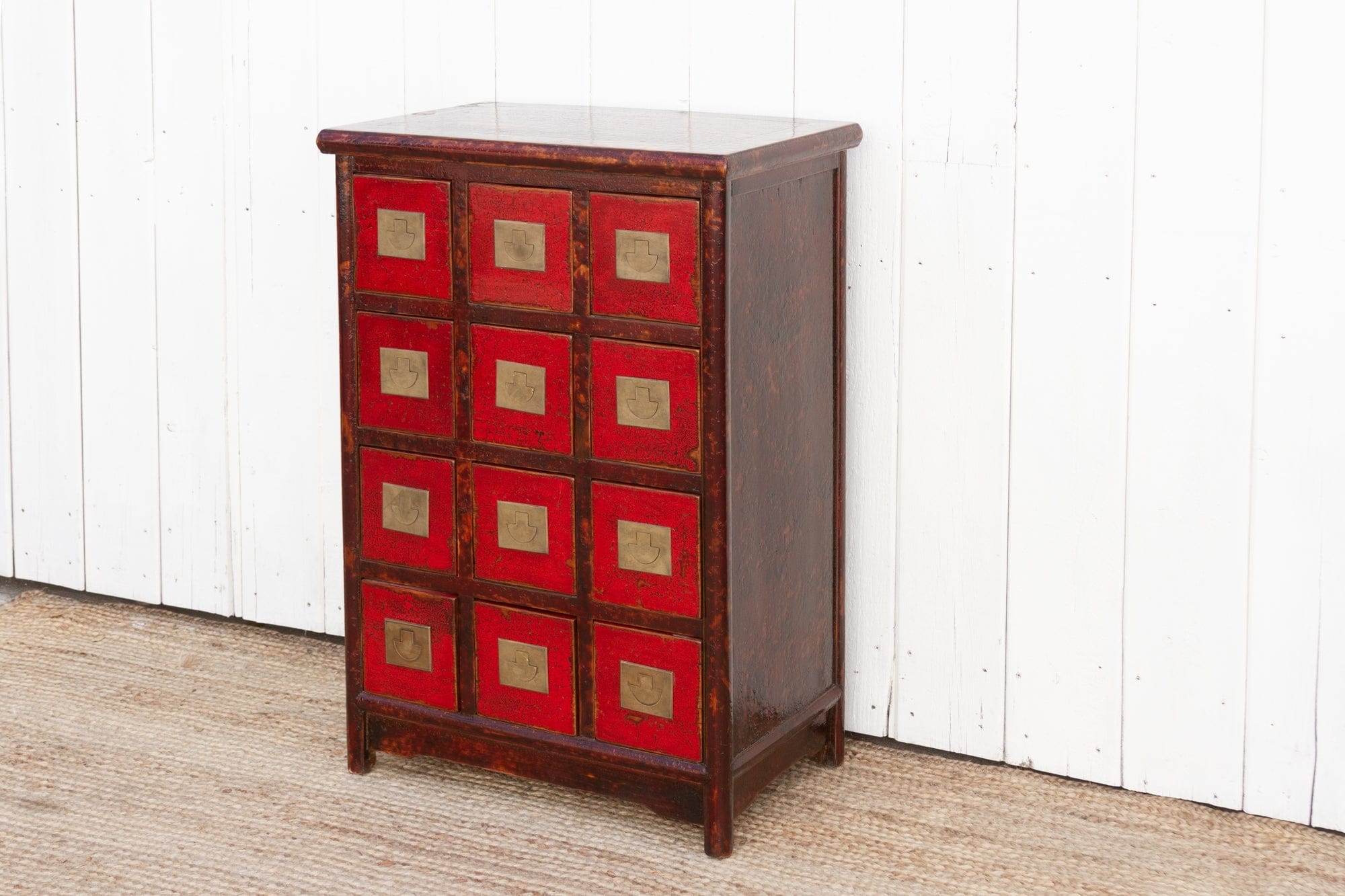 12-Drawer Asian Campaign Dresser