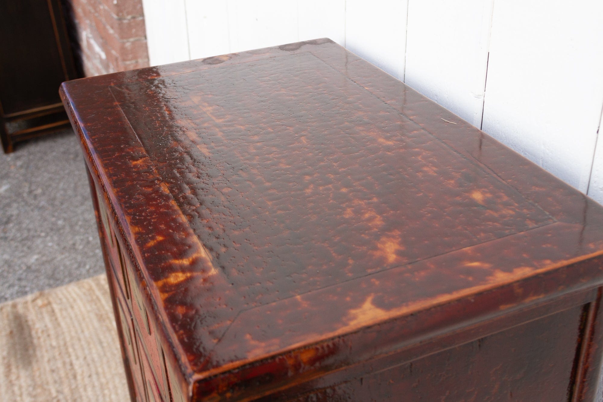 12-Drawer Asian Campaign Dresser