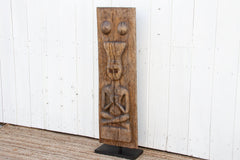 19th Century Carved Bastar Panel on Stand