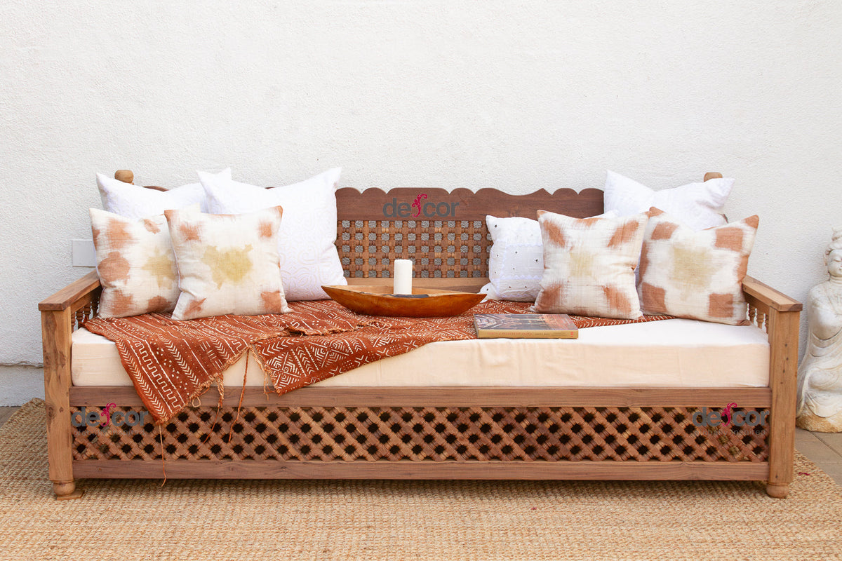 96" Long Moroccan Mousharabi Daybed Sofa