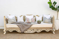 108" Long Bleached Teak Anglo Indian Daybed