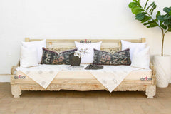 102" Beautifully Carved Opium Teak Daybed