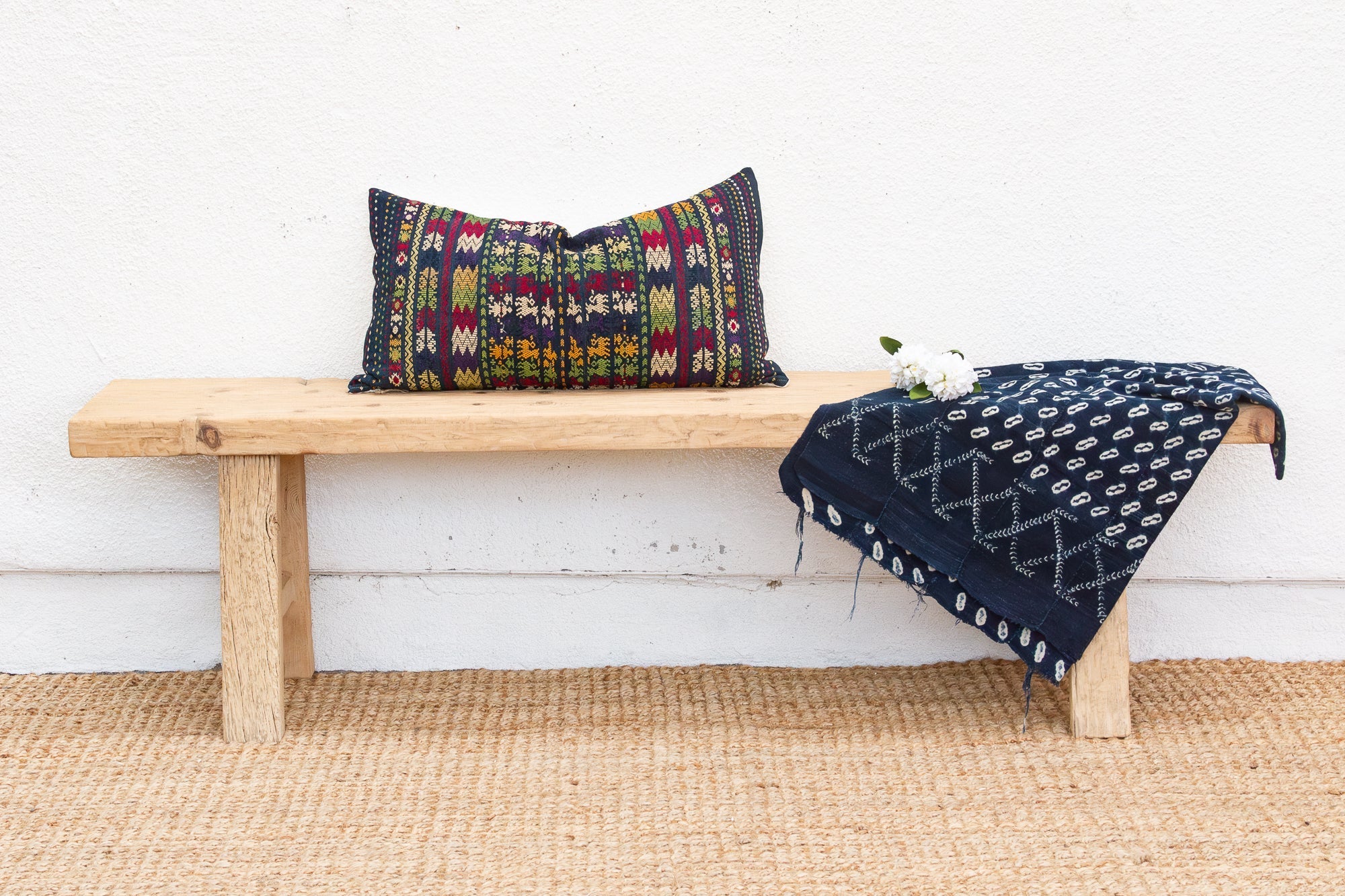 "A" Frame Farmhouse Wood Bench