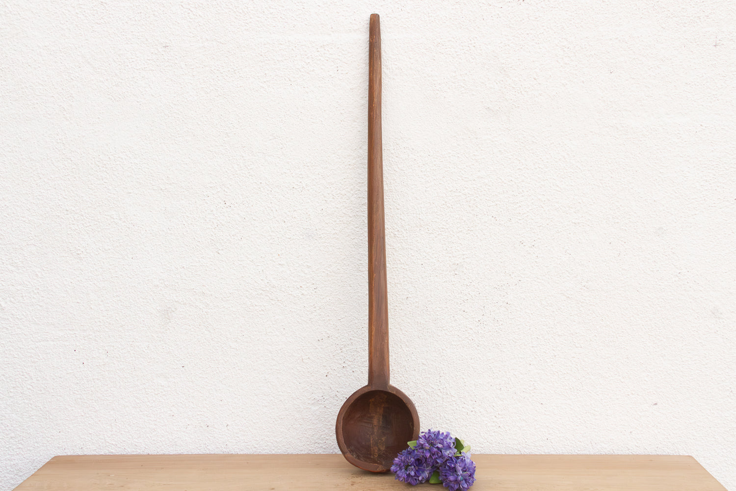 39" Long Hand-carved Wooden Ladle