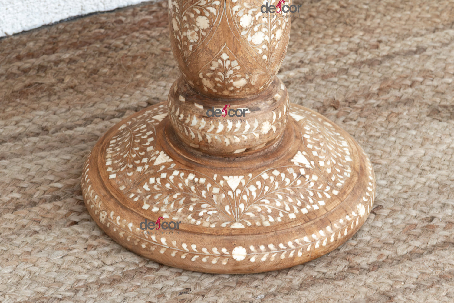 24" DM Scalloped Edge Inlay Side Table (Trade)