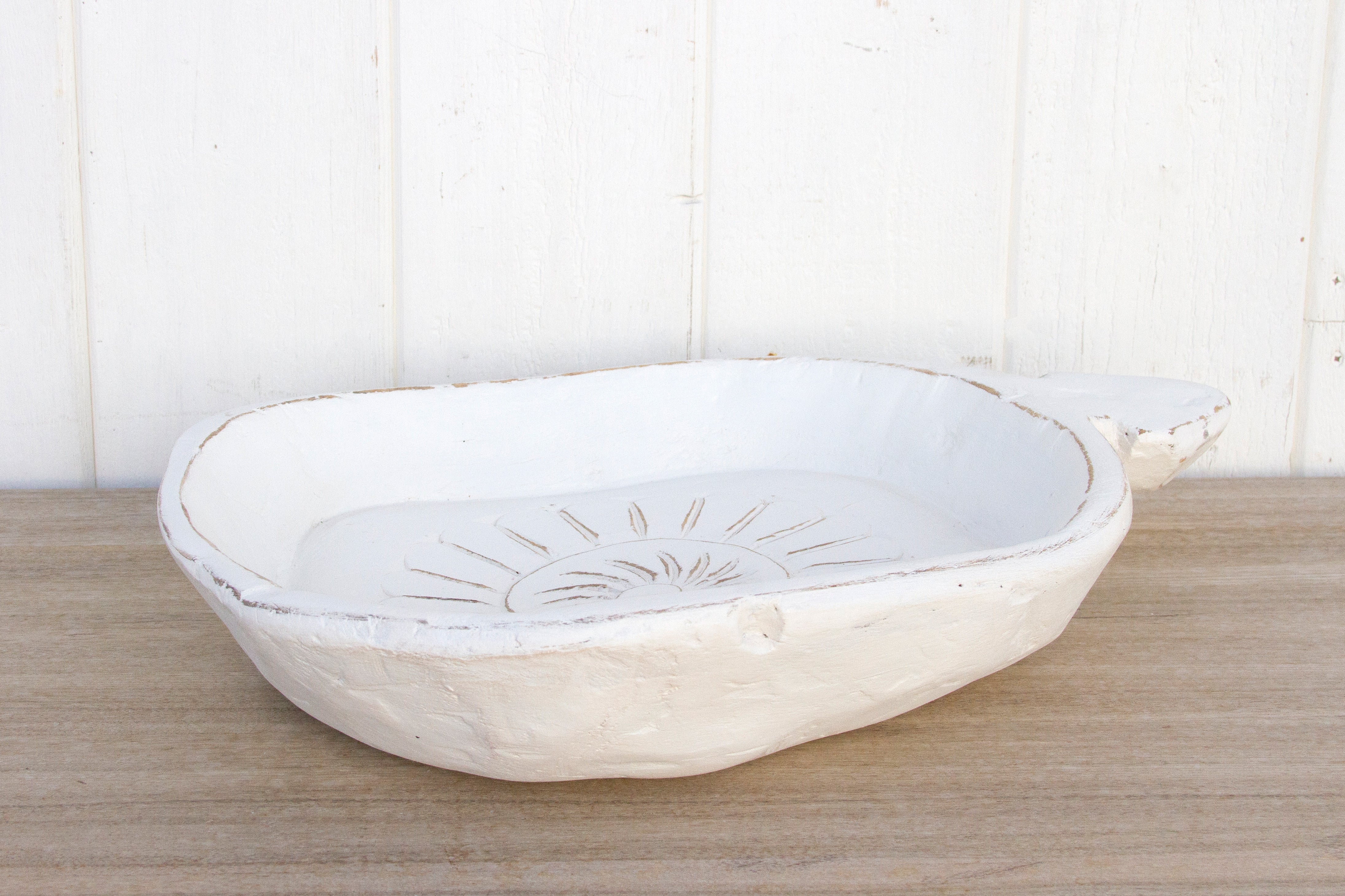Abhir White Floral Food Bowl