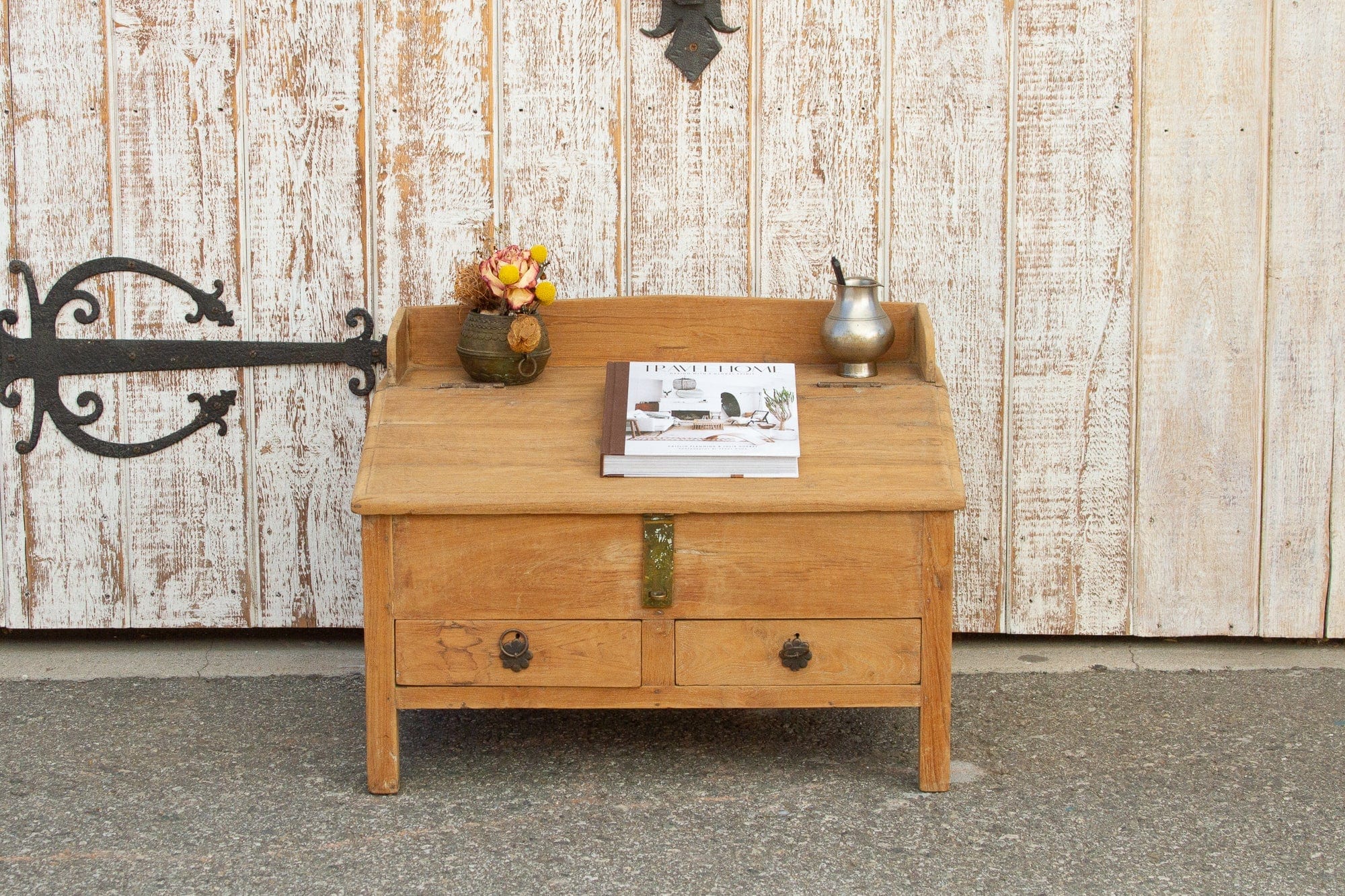 19th Century British Colonial Teak Low Desk