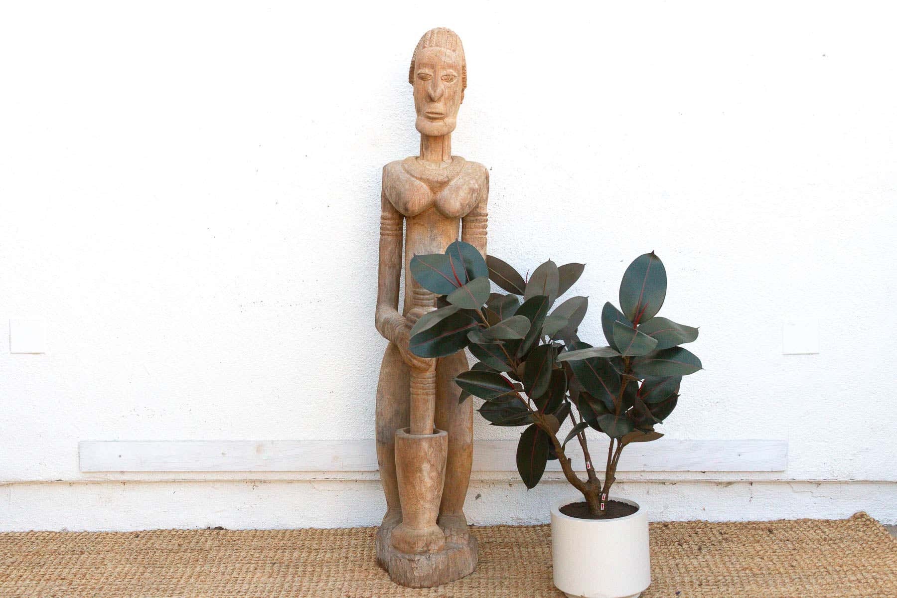 A 63" Tall Commanding Baule Female Figure
