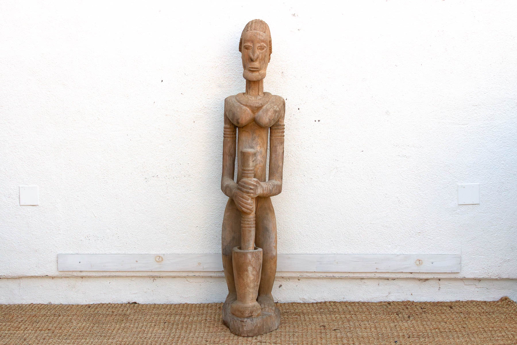 A 63" Tall Commanding Baule Female Figure