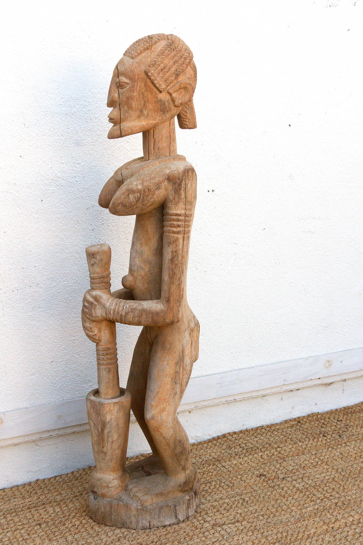 A 63" Tall Commanding Baule Female Figure