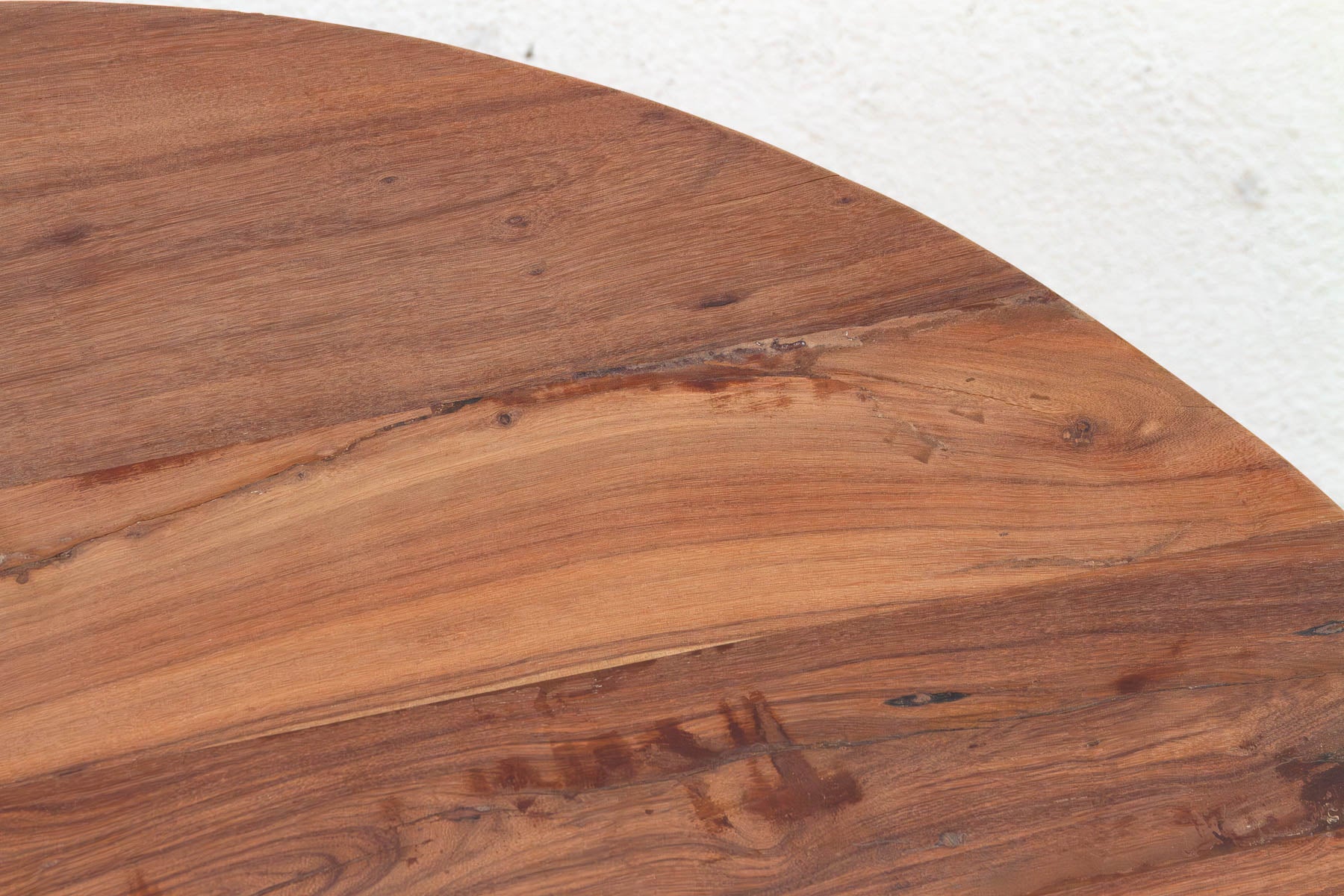 60" DM Round Burma Teak Carved Pedestal Table